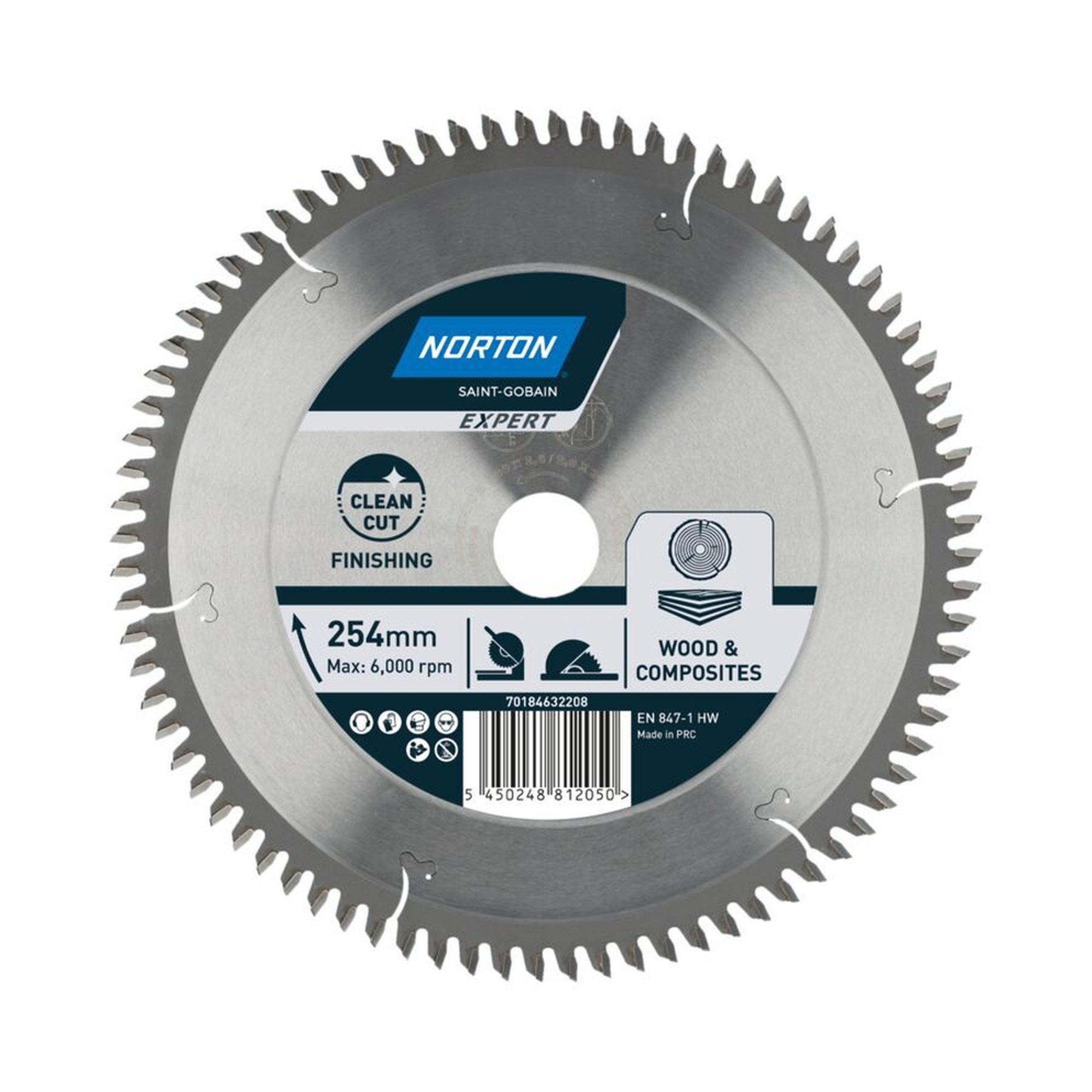 Norton EXPERT FINISHING TCT-Sägeblatt für Holz & Verbundstoffe 235x2.4mm/1.6x20mm