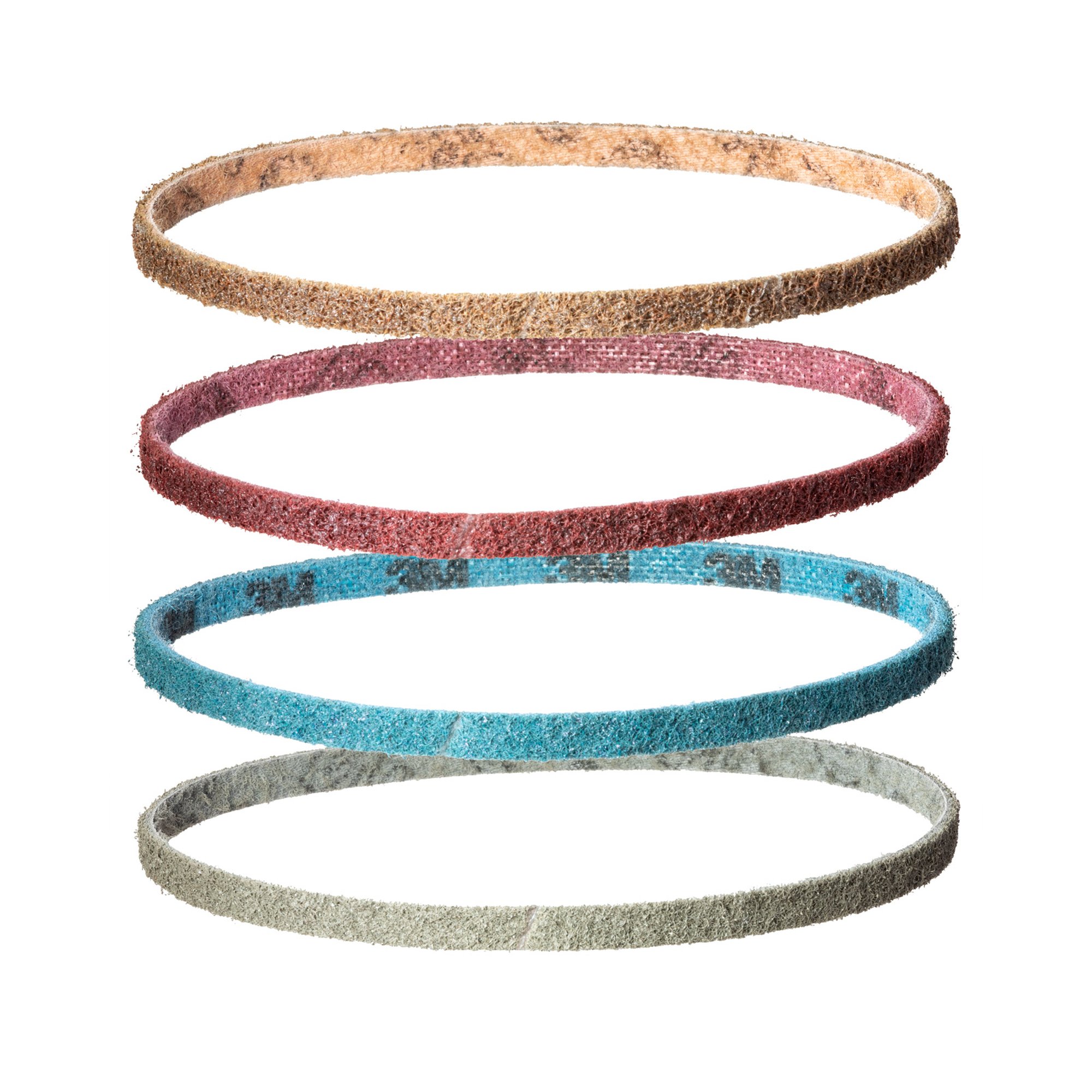 4er-Set 3M Scotch-Brite SC-BS Vlies-Schleifbänder | 10 x 330 mm | grob-superfein