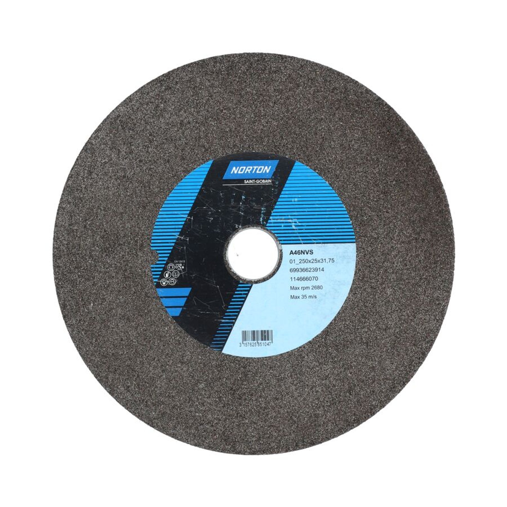 Norton Schleifscheibe gerade 01 250x25x31,75 A 46 NVS - Hochwertige Schleiflösung