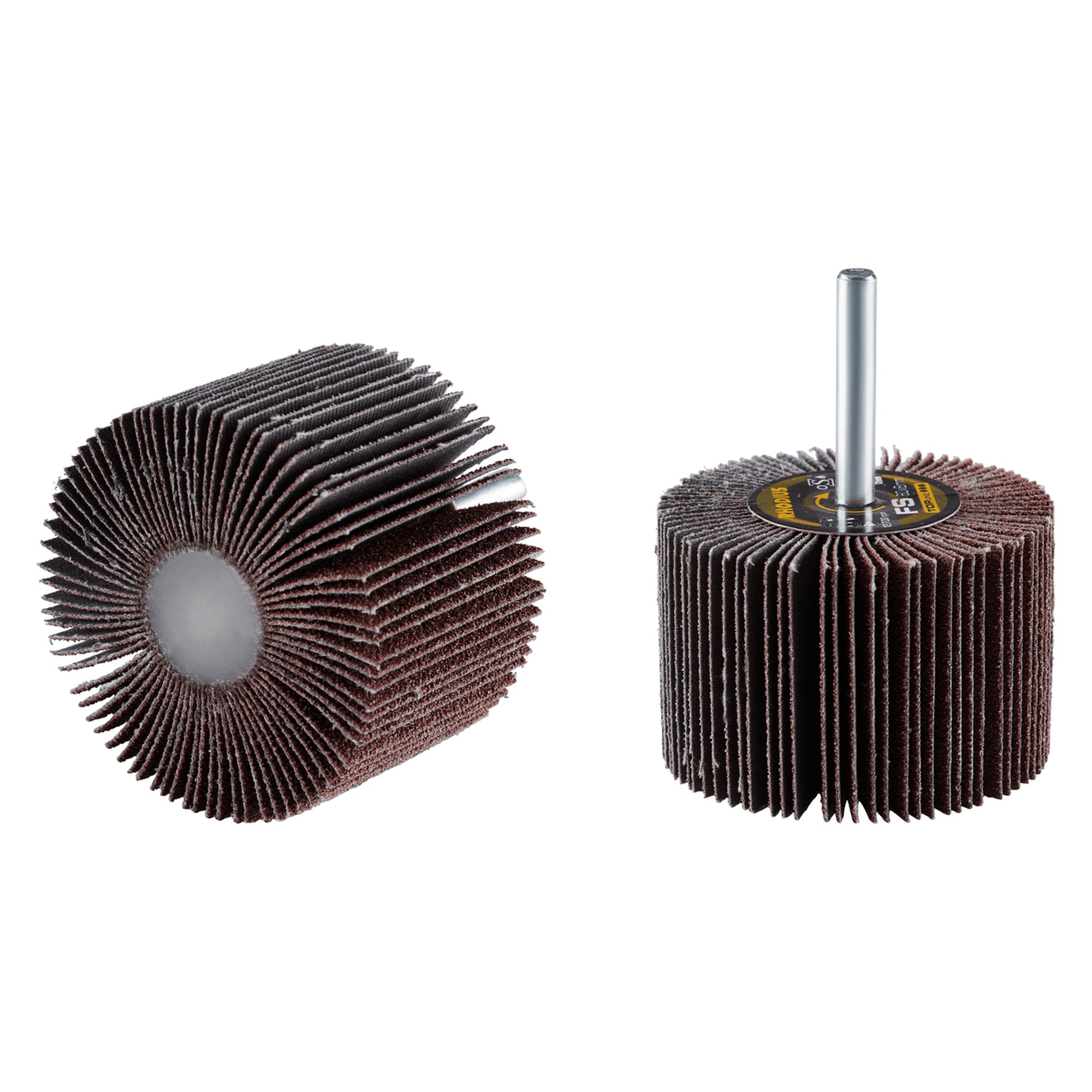 10 x RHODIUS Fächerschleifer Schleifmop FS Ø 60 mm Körnung 80