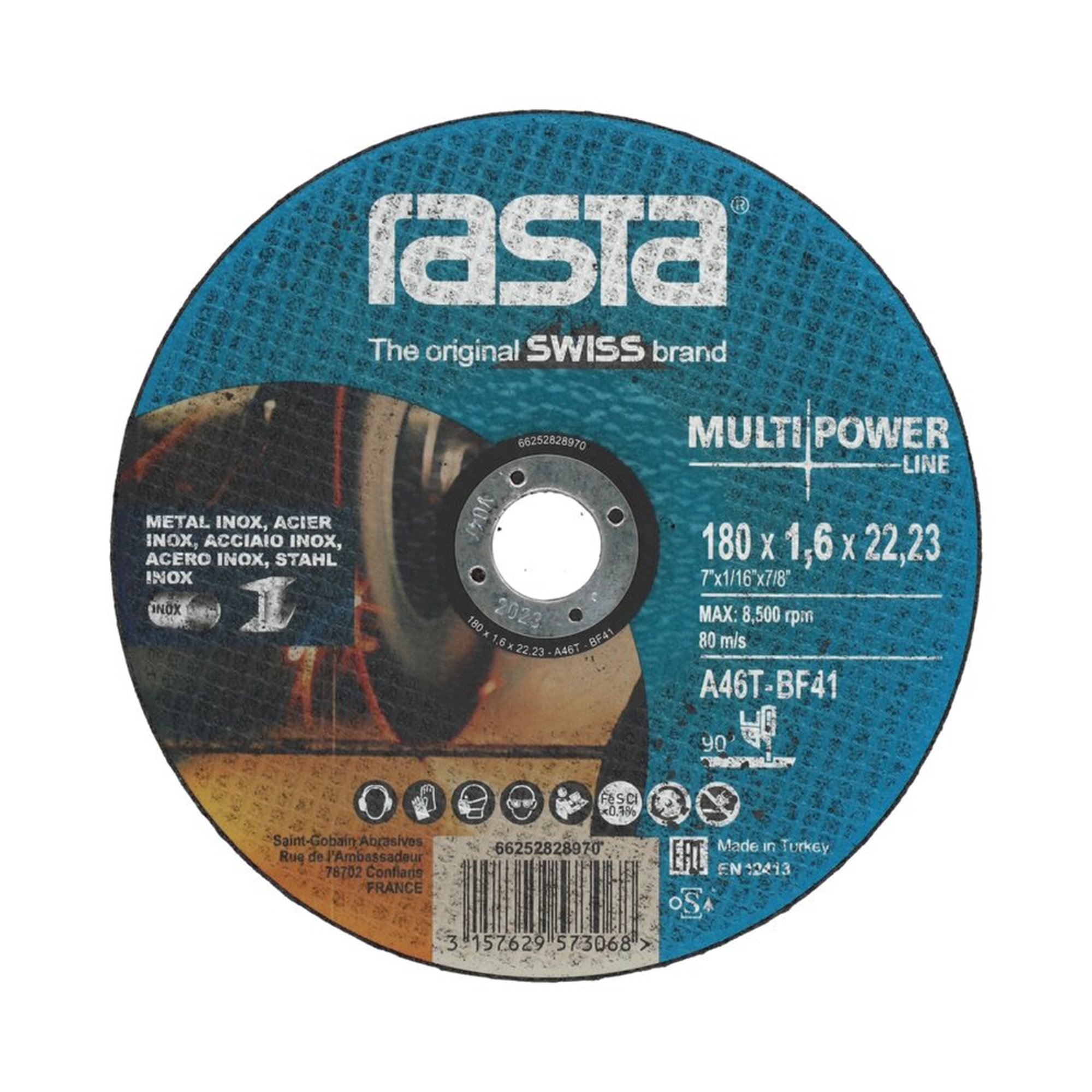 25 x Norton Trennscheibe für Metall/Inox 180x1.6x22.23mm ultradünn Rasta MULTI-MATERIAL