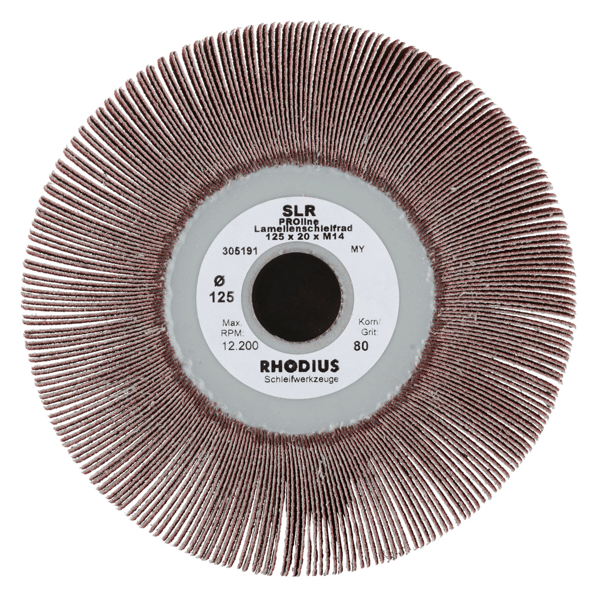5 x RHODIUS Fächerschleifer Schleifmop SLR Ø 125 mm Körnung 120