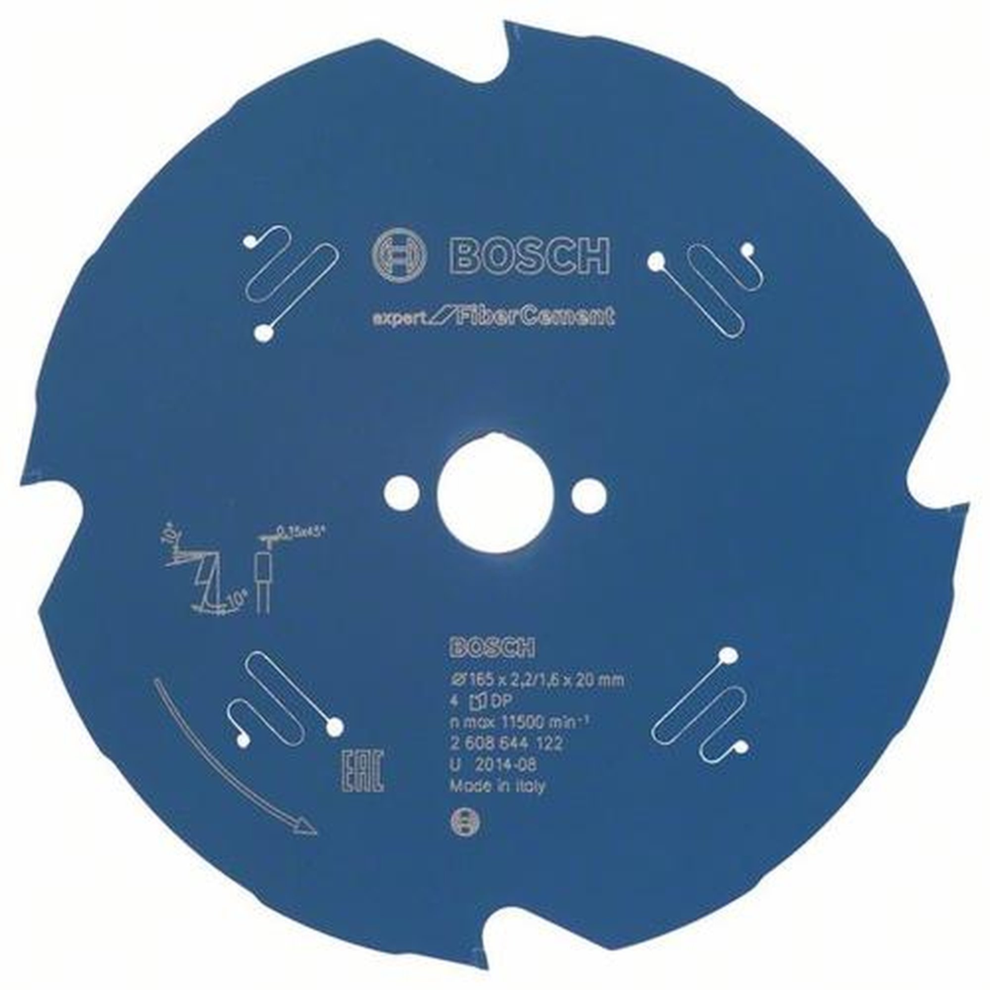 BOSCH Kreissägeblatt Expert für Faserzement, Ø 165 mm, 4 Zähne