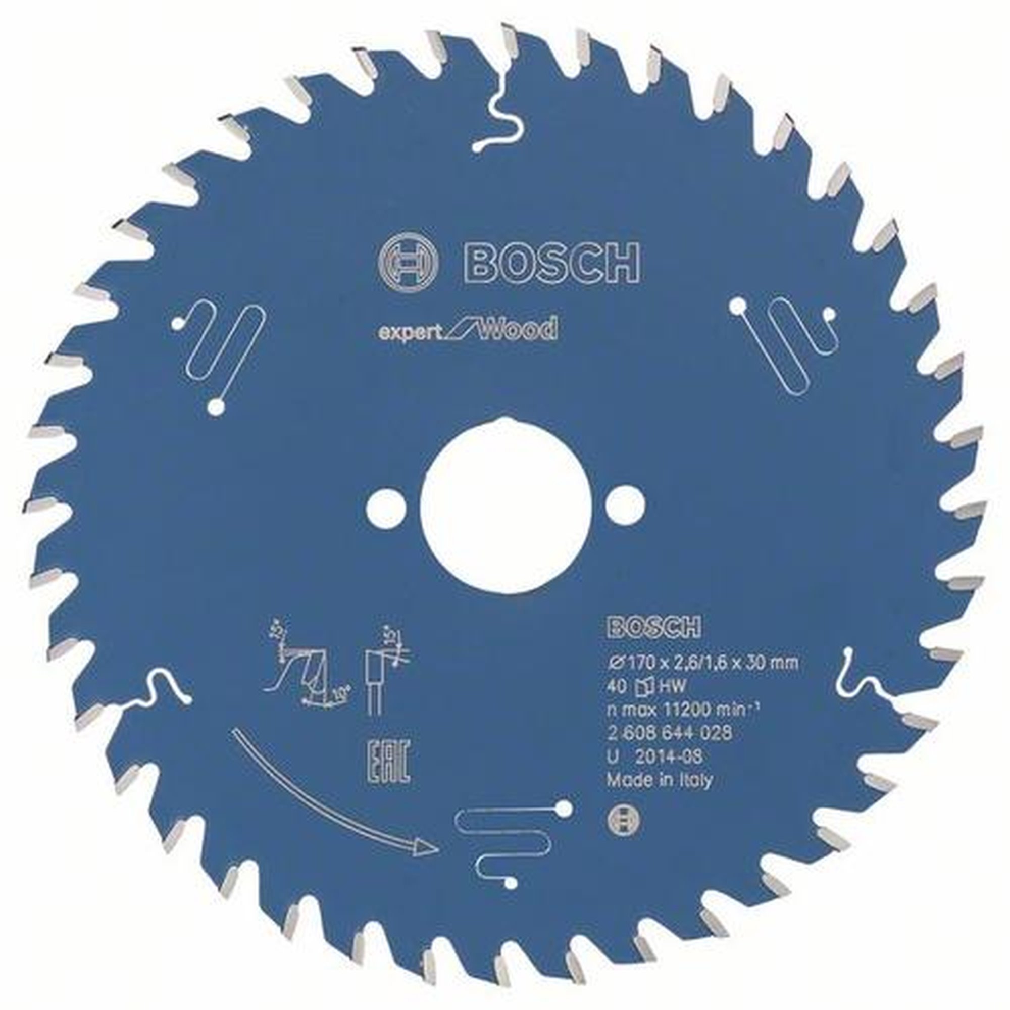 BOSCH Kreissägeblatt Expert für Holz, Ø 170 mm, 40 Zähne