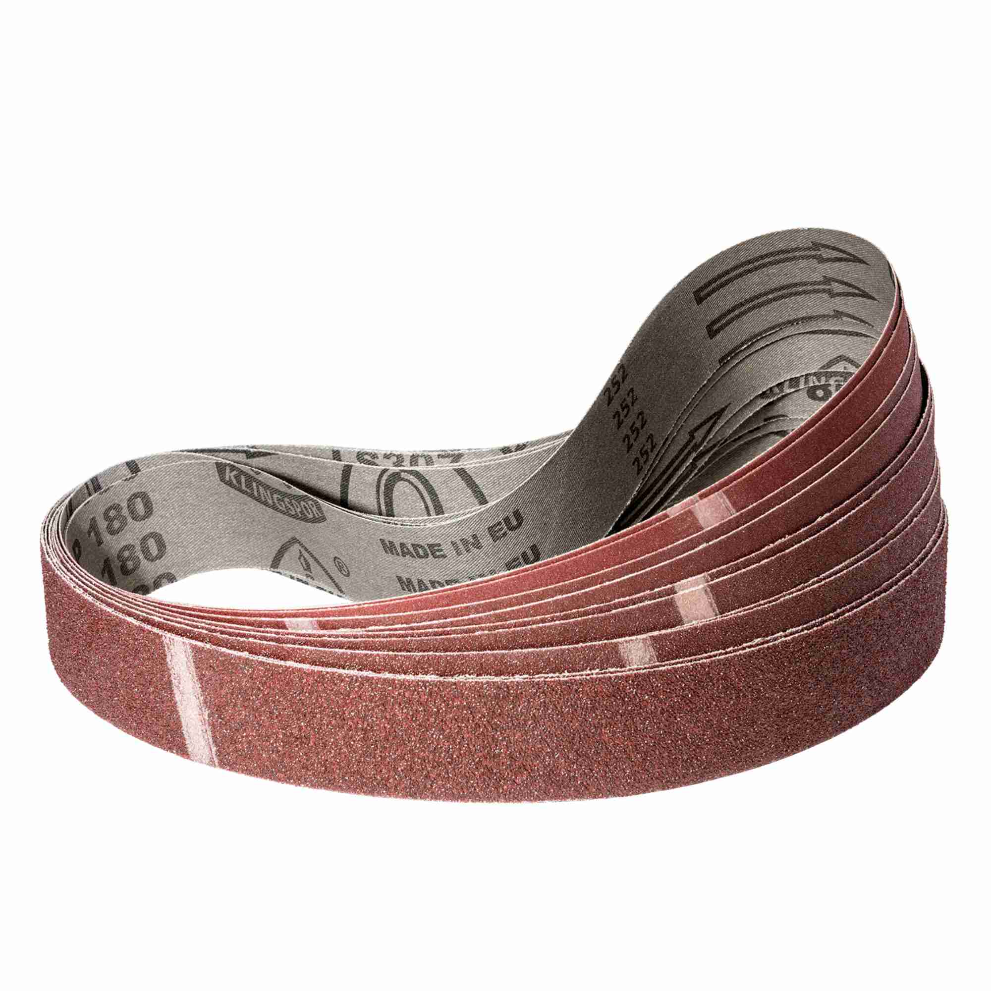 Klingspor Schleifband Profi-Set Korund | gemischte Körnungen 40/60/80/120/180 für Bandschleifer | Alle Maße wählbar