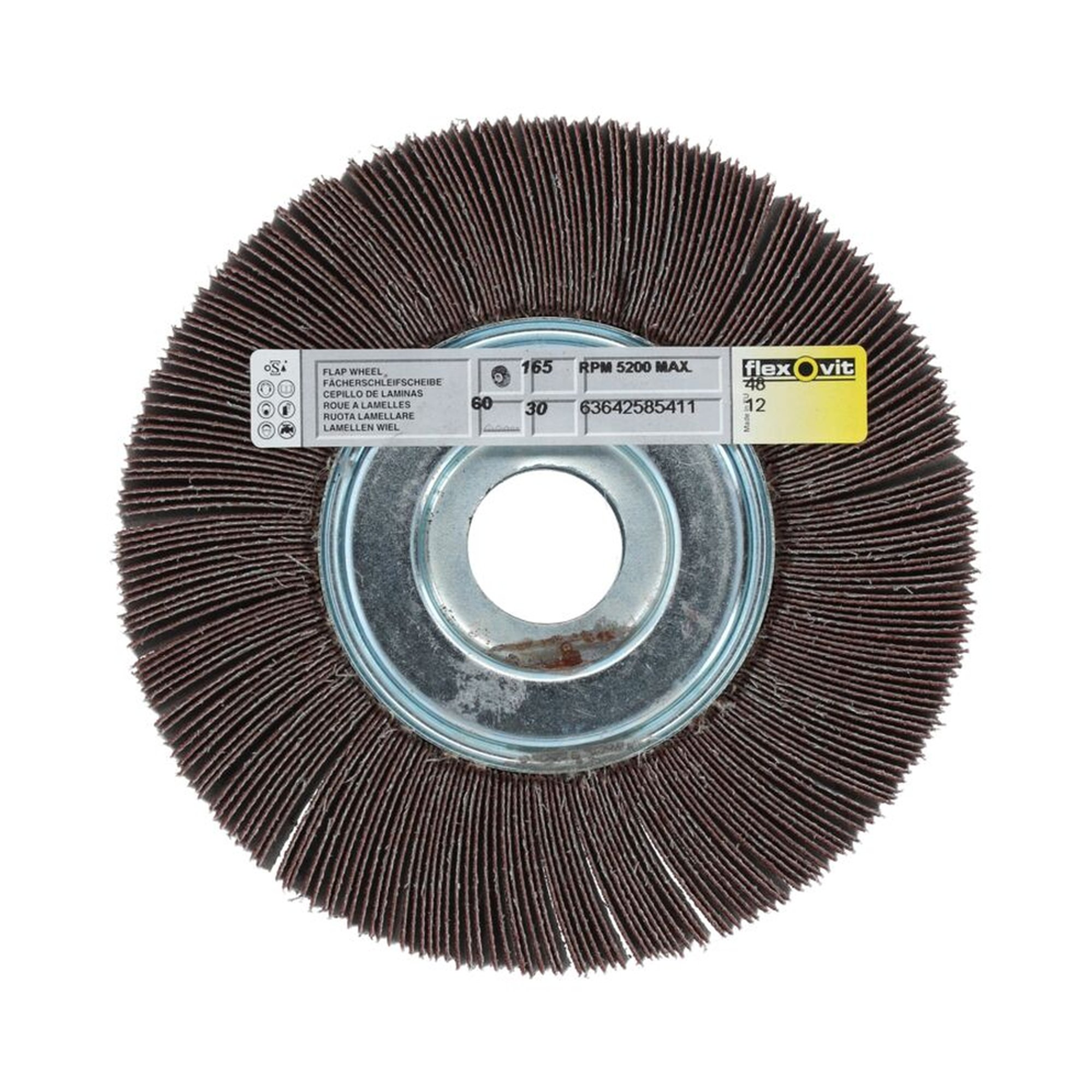 Flexovit SPEEDOFLEX Lamellenschleifrad mit Flansch 165x30x30mm K60