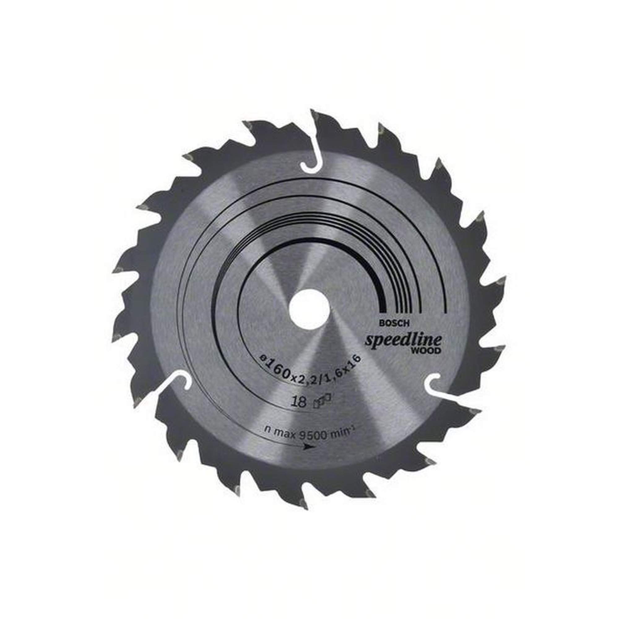 BOSCH Kreissägeblatt Speedline Holz, Ø 160 mm, 18 Zähne
