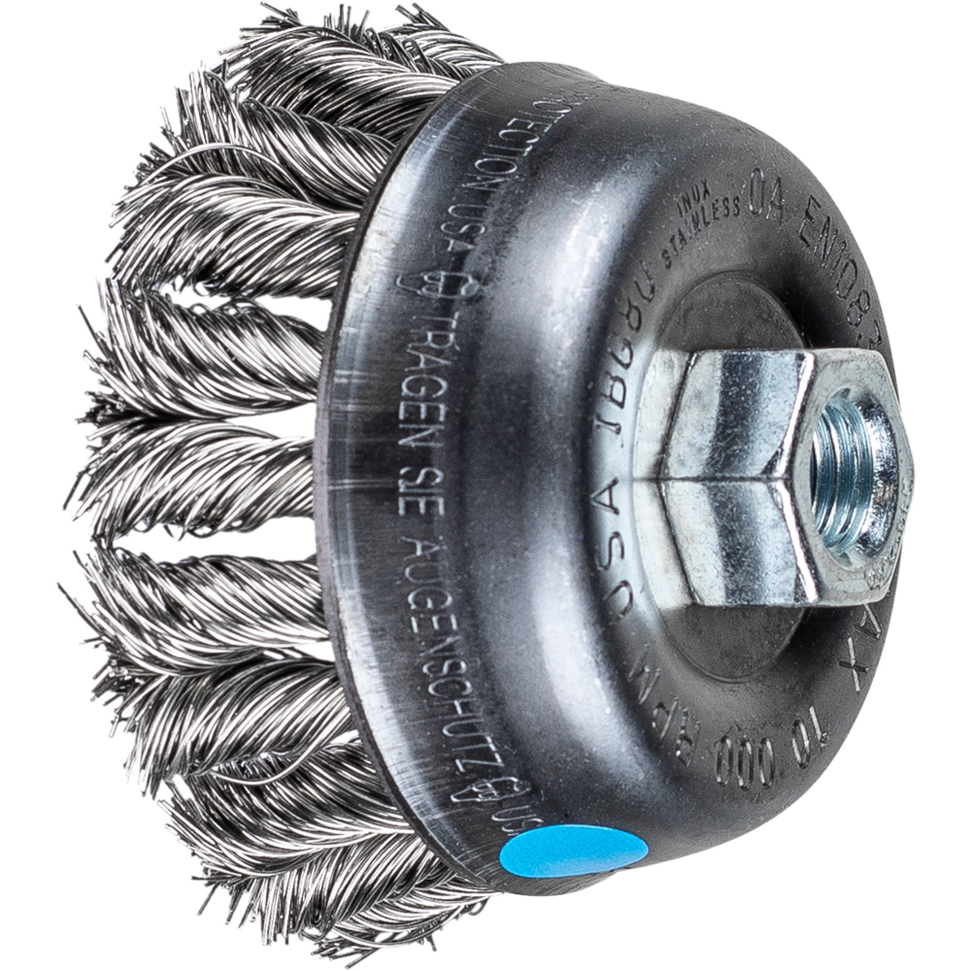 PFERD Topfbürste mit Gewinde, gezopft POS TBG 80/M14 CT INOX 0,50