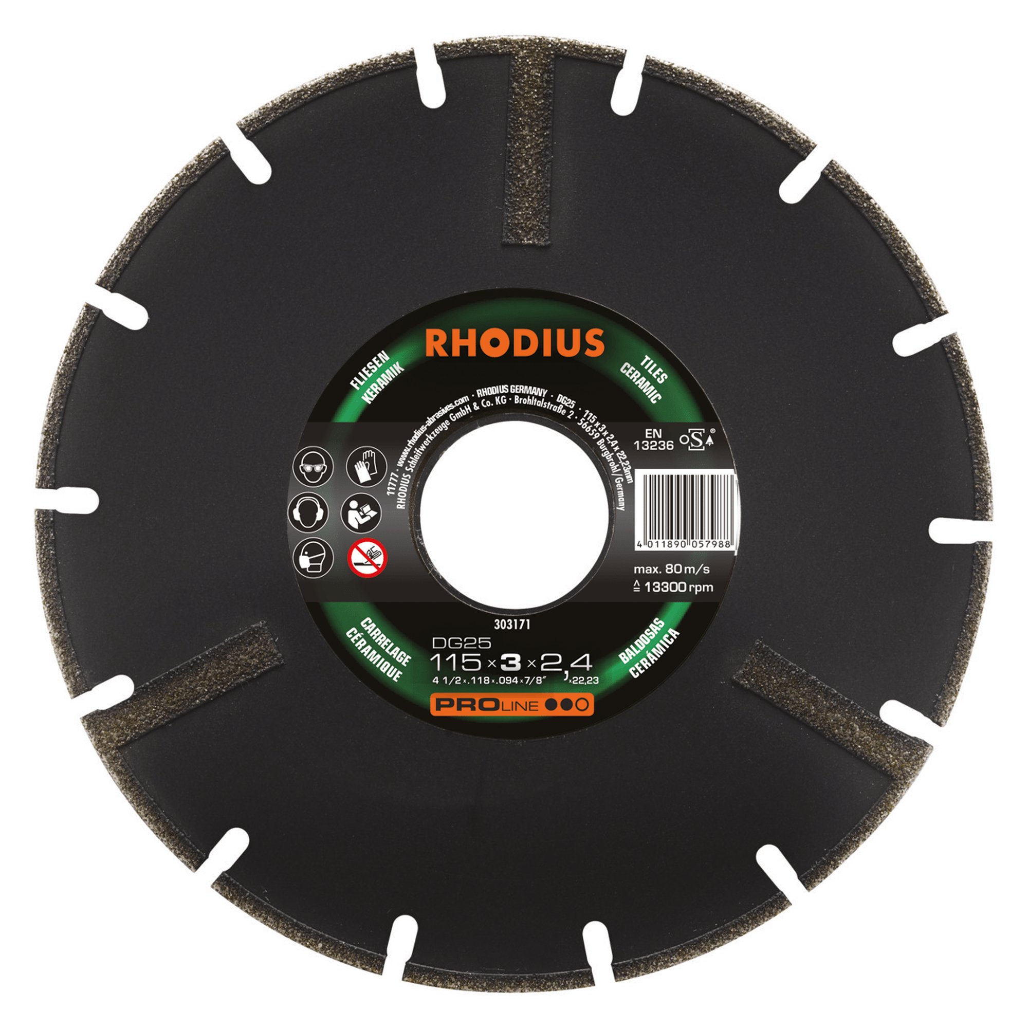 RHODIUS Diamanttrennscheibe  DG25 Ø 115 mm