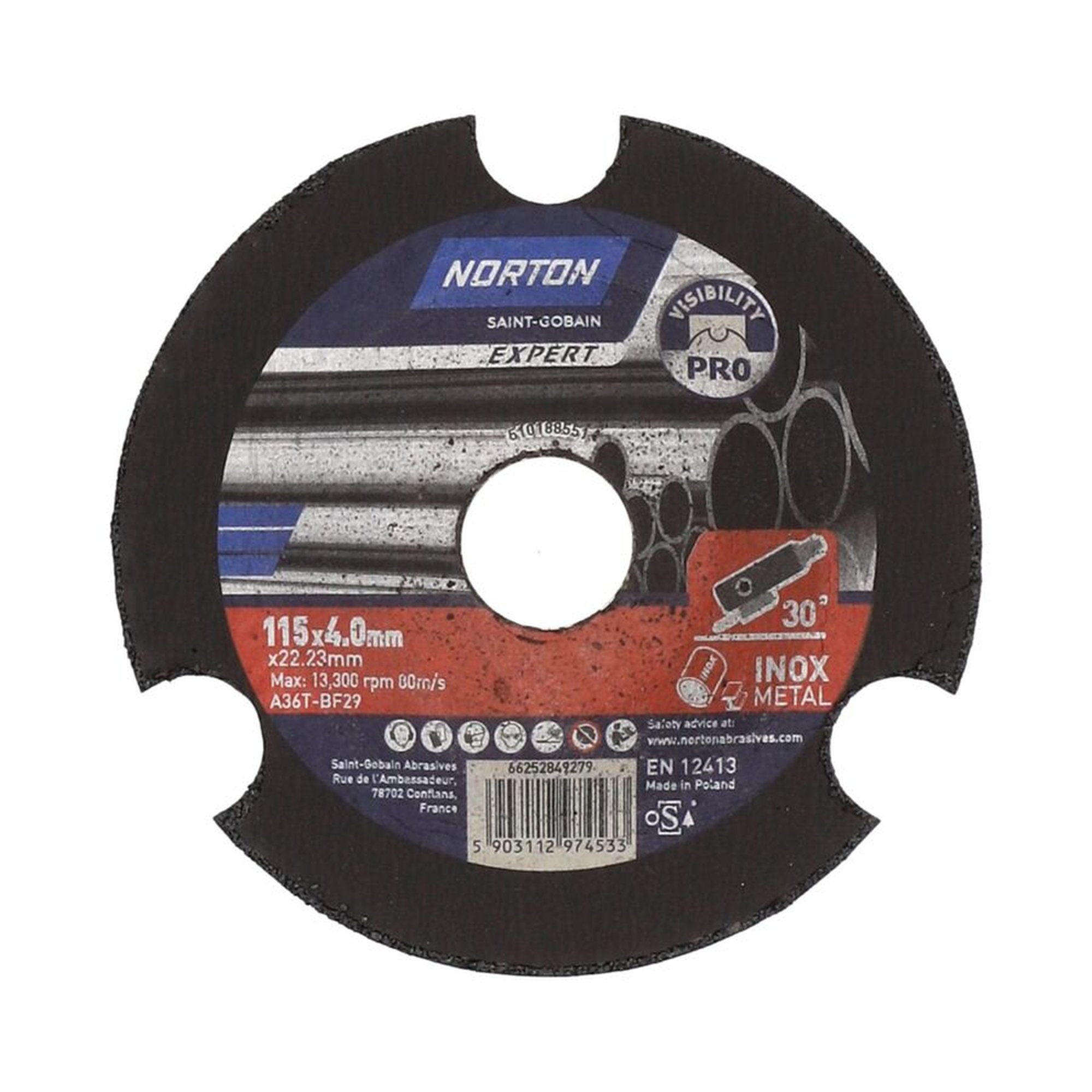 20 x Norton Schruppscheibe gekröpft für Metall/Inox EXPERT PRO 115x4x22.23mm