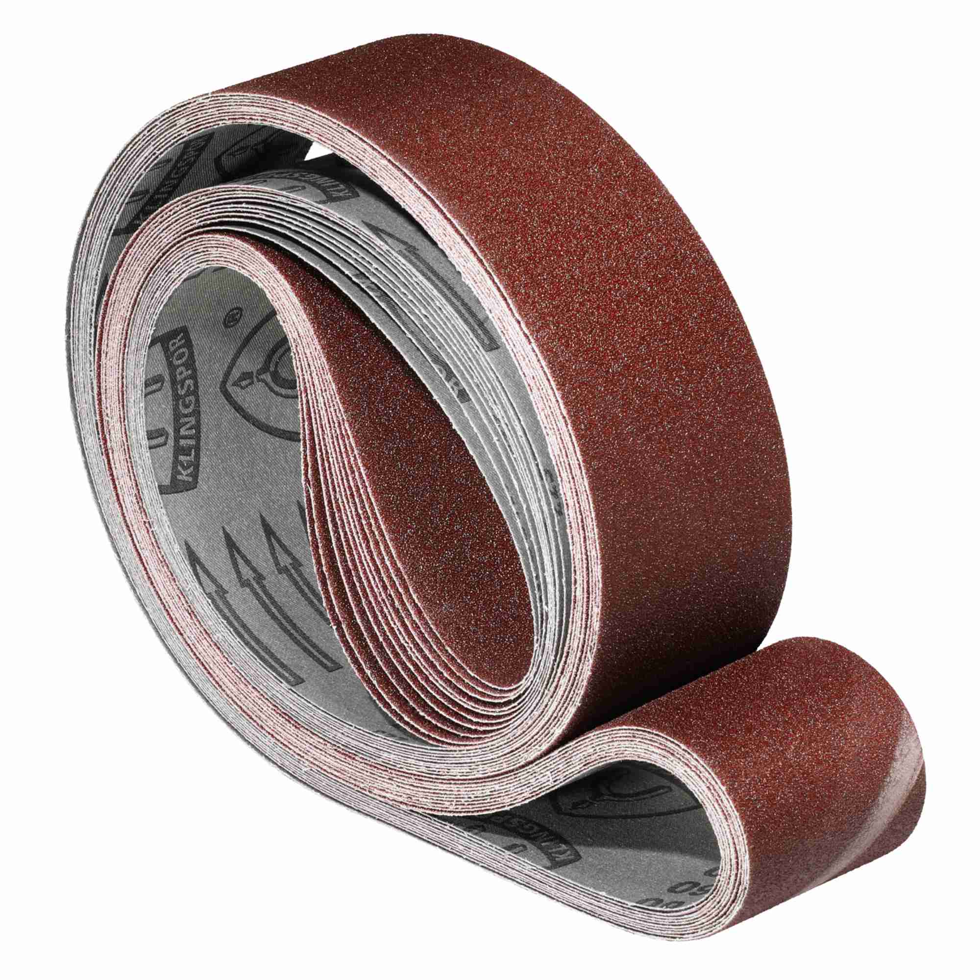 Klingspor Schleifband Korund | 50 x 2000 mm Korn 120 | Gewebe Schleifbänder für Metall & Holz | weitere Maße & Körnungen wählbar