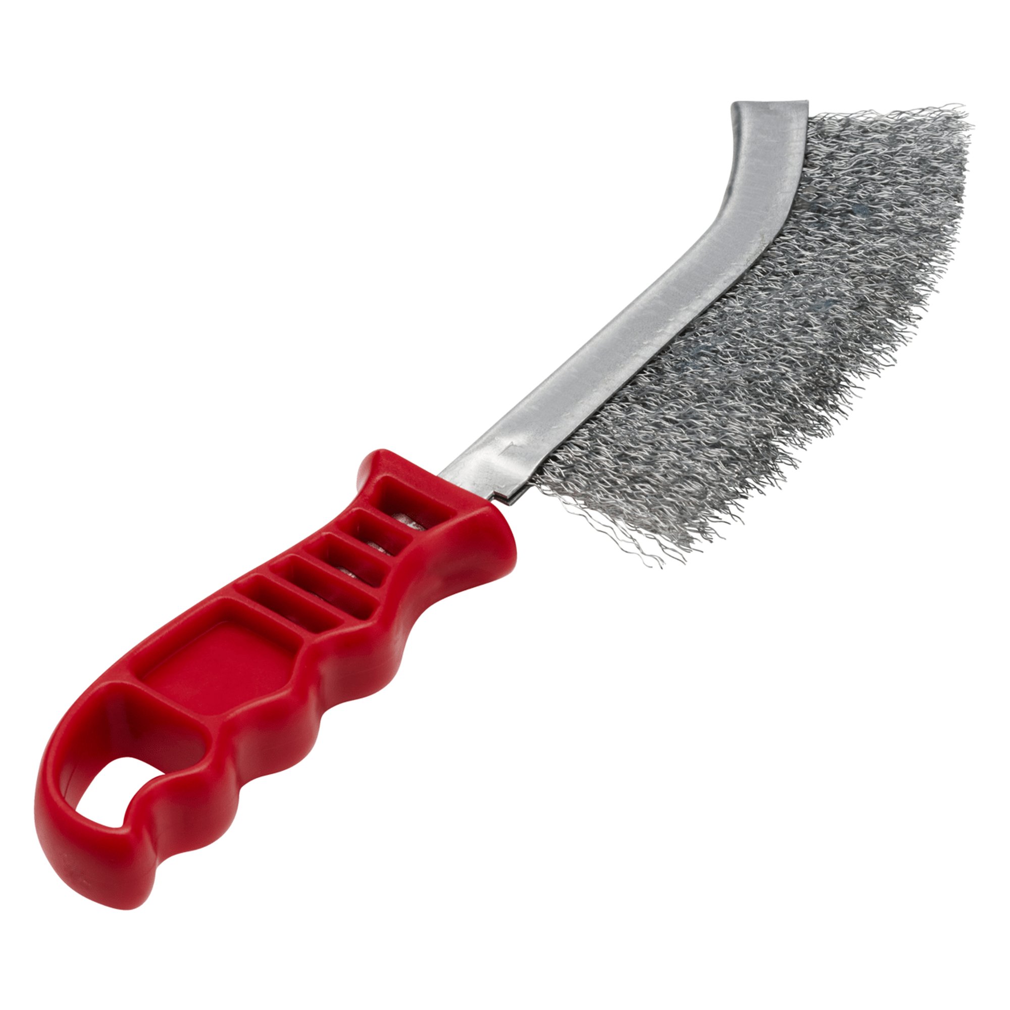 24 x RHODIUS Stahlbürste Drahtbürste Handbürste - Farbe Rot: Stahldraht UHBW