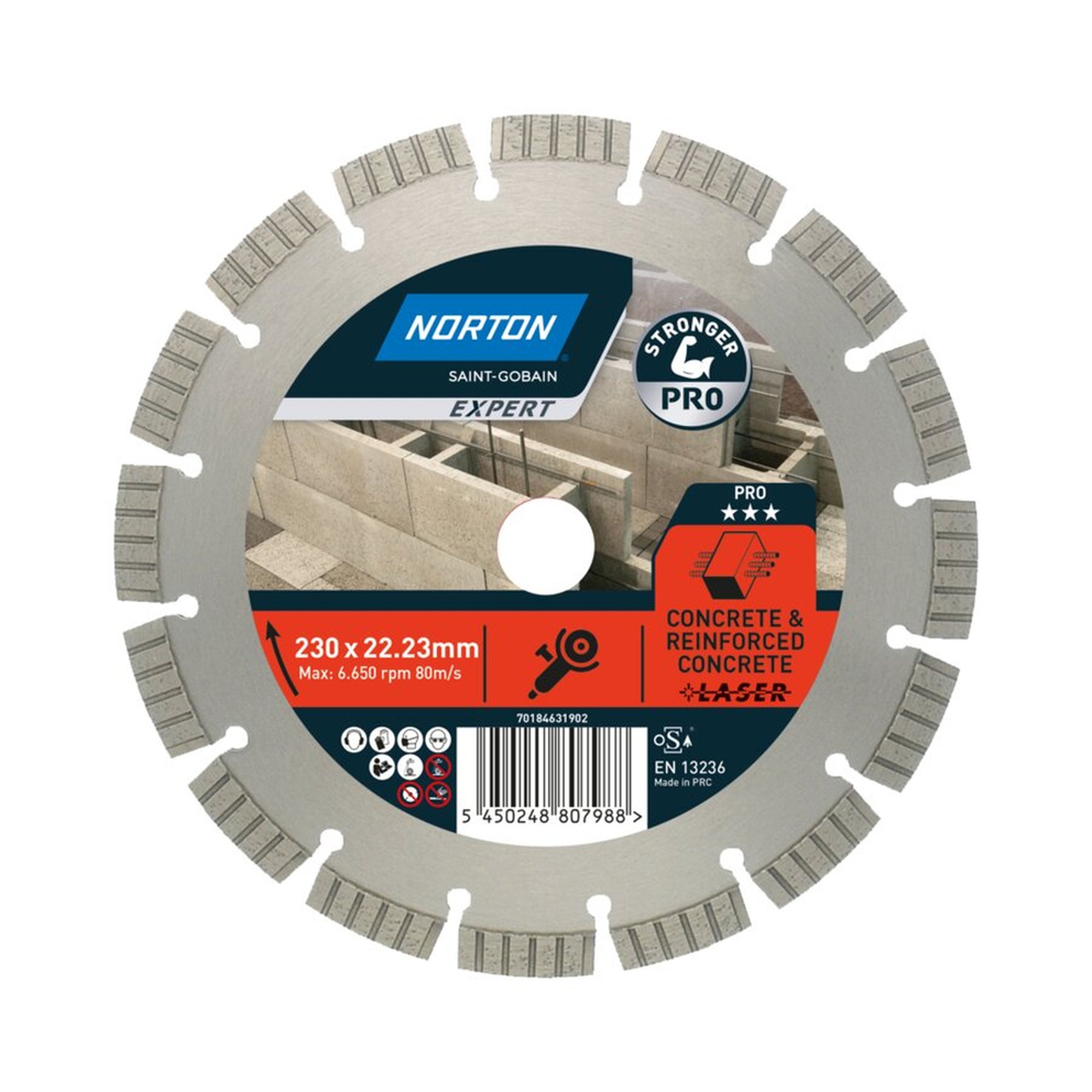 Norton EXPERT PRO TURBO LASER Diamantscheibe für Beton 230x22.23mm