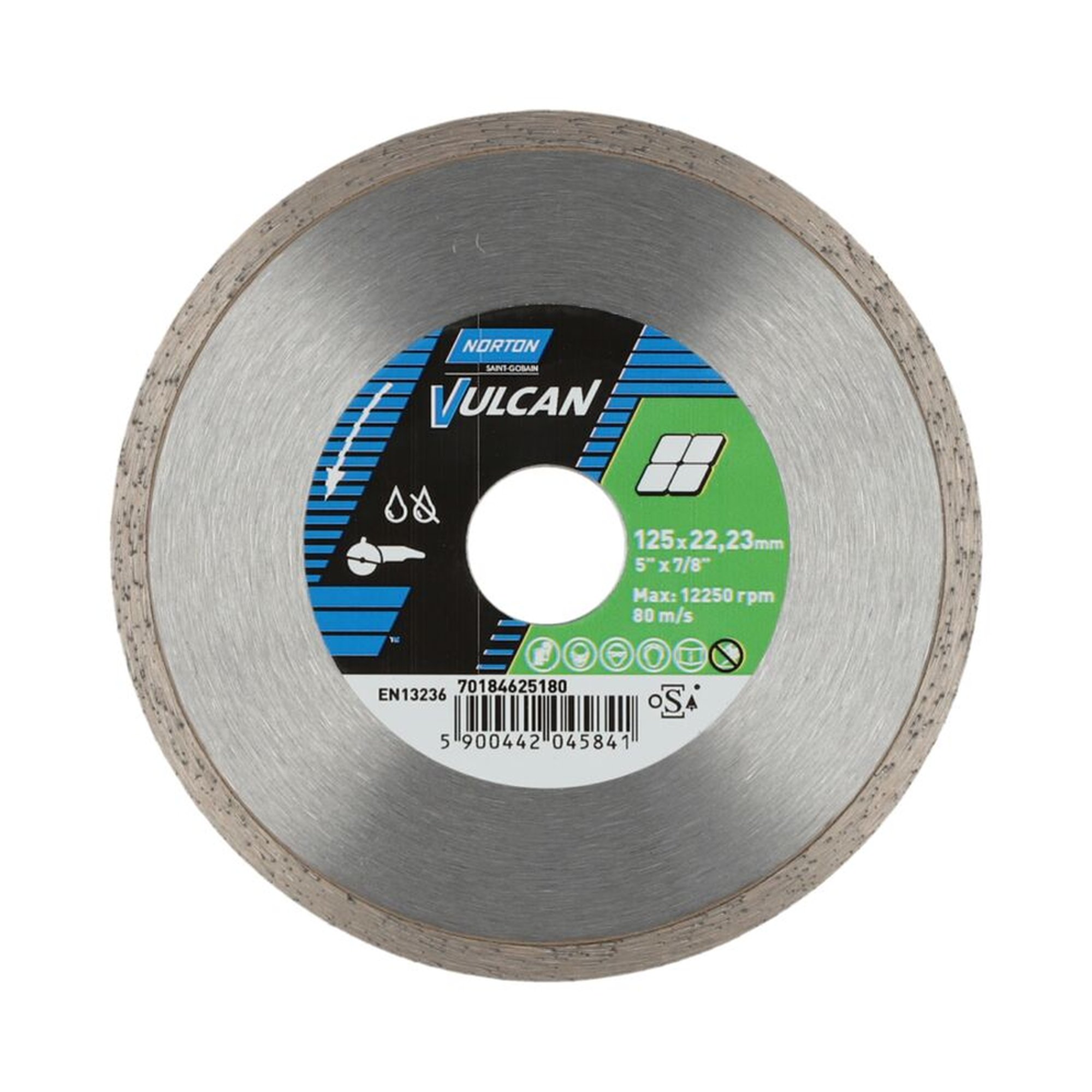 Norton Diamantscheibe Trennscheibe 125mm Vulcan Ceram 5x1,7x22,23mm