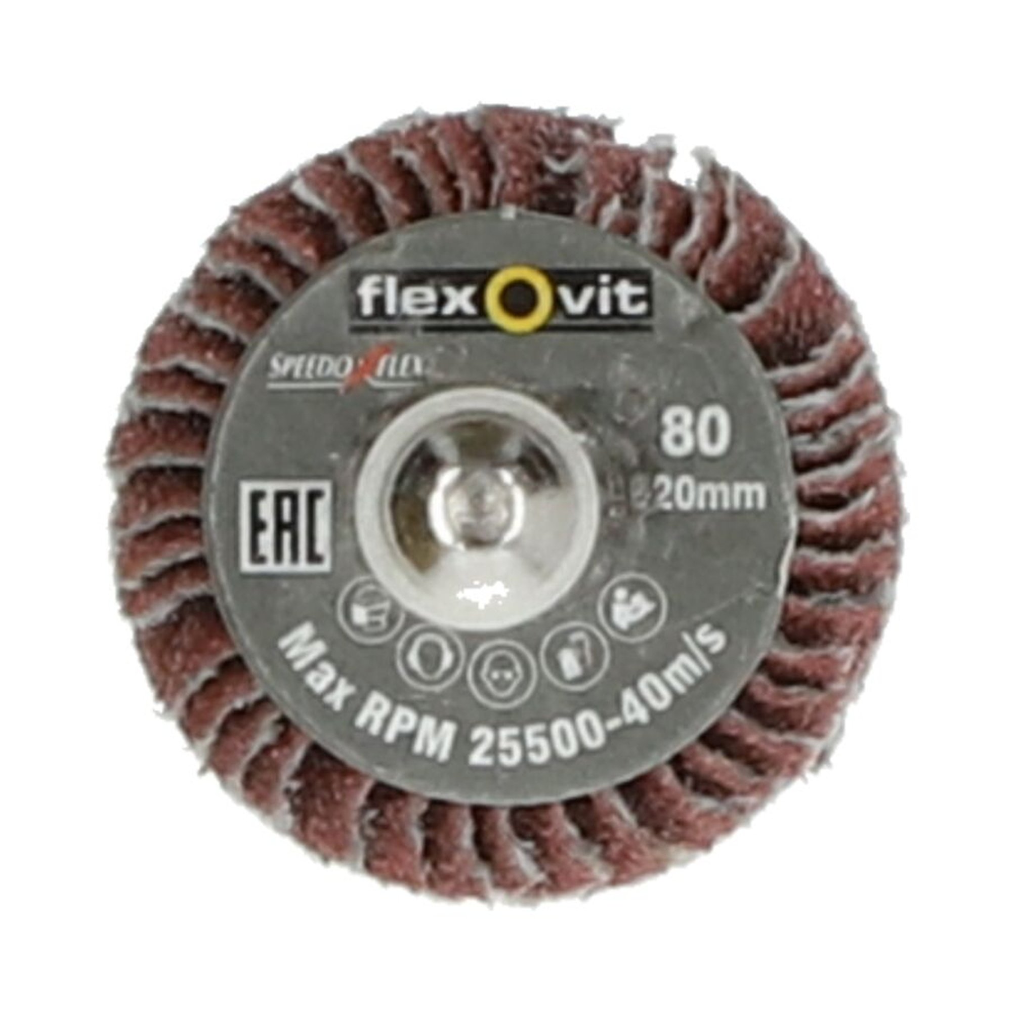 10 x Norton Lamellenschleifräder 20x15mm K80 Flexovit SPEEDOFLEX mit Schaft 6mm