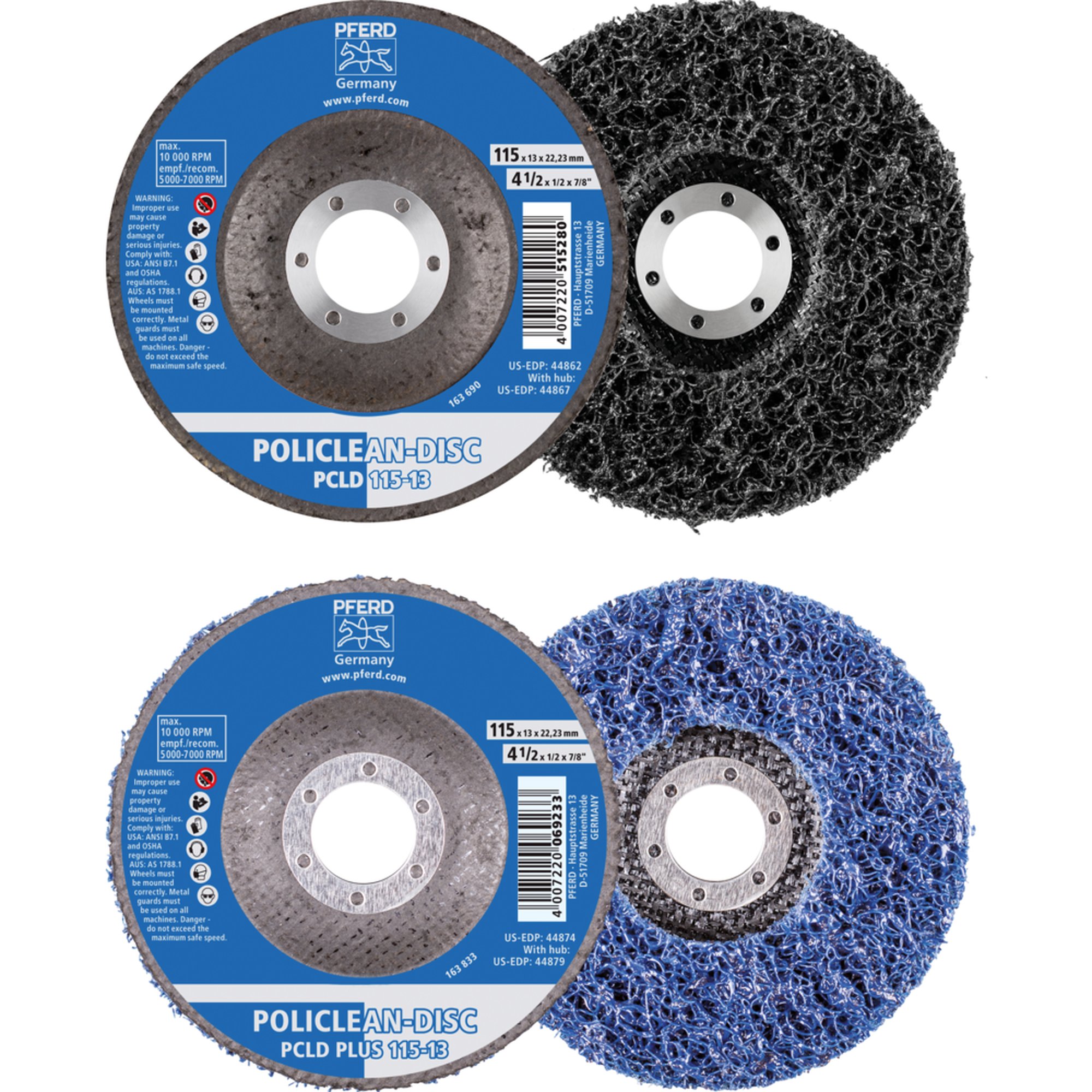 5 x PFERD POLICLEAN-PLUS-Disc PCLD PLUS 125-13