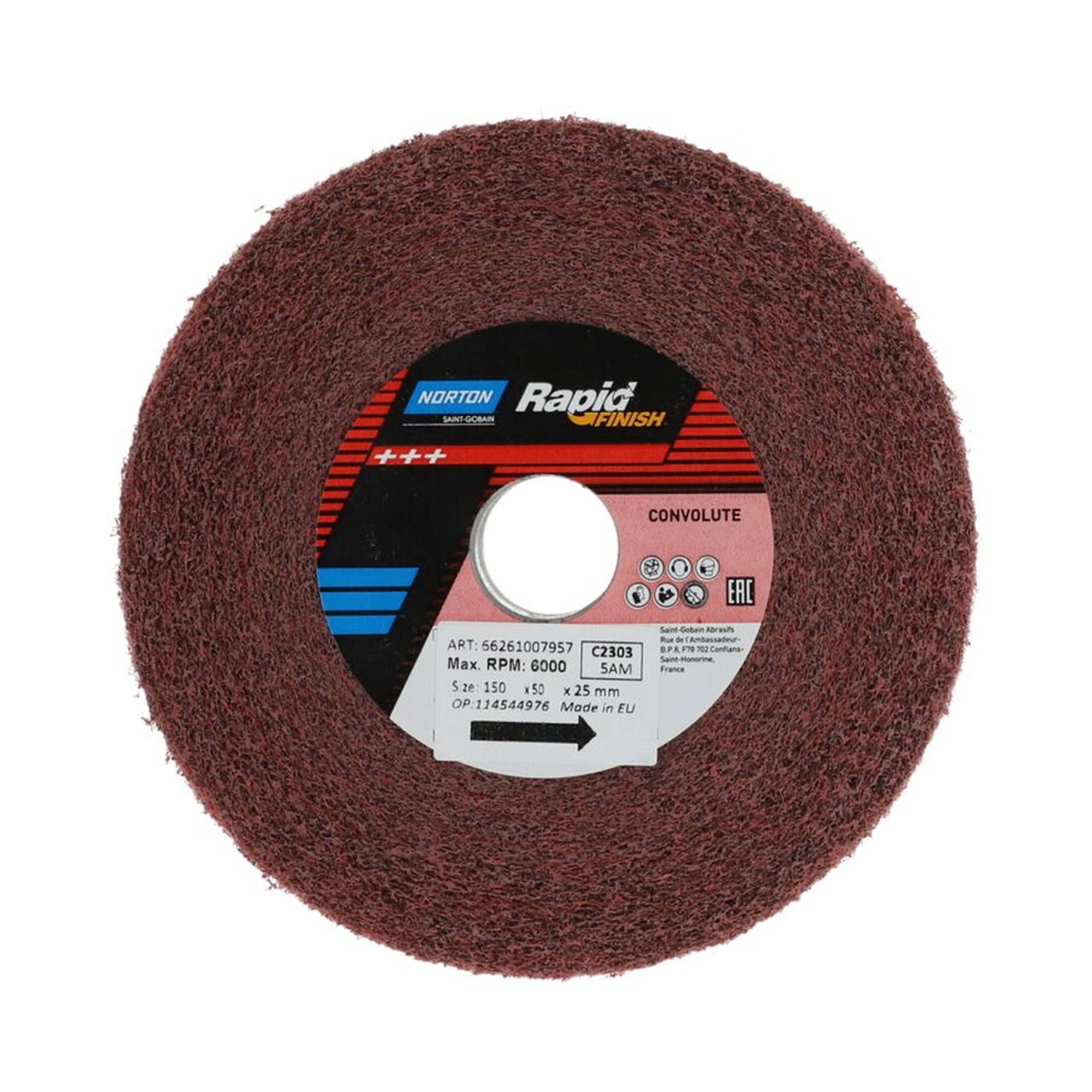 2 x Norton Gewickelte Kompaktscheibe Rapid Finish DMA Red Metal Finishing C2303