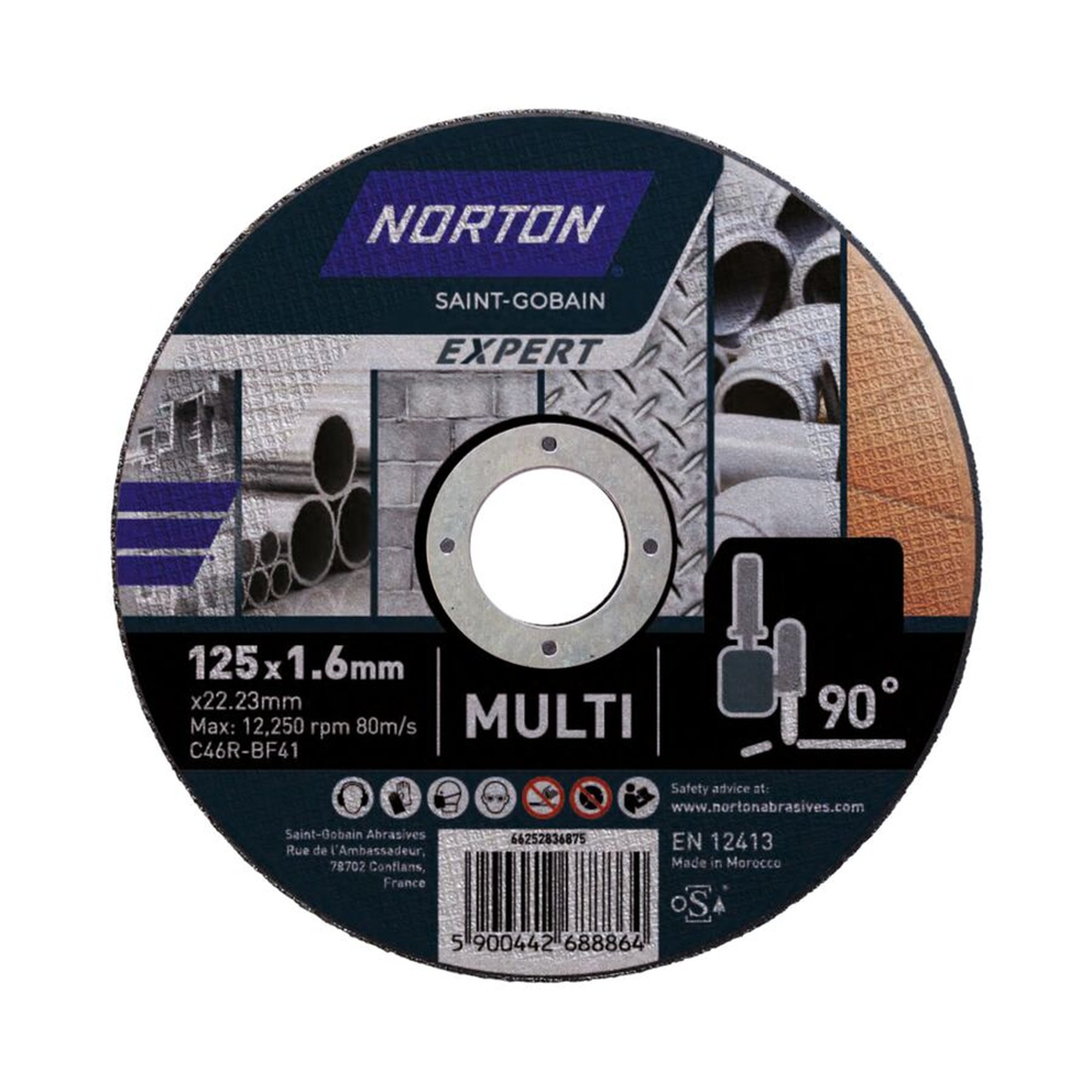25 x Norton EXPERT Ultradünne Trennscheibe 125x1.6x22.23mm Mehrzweck