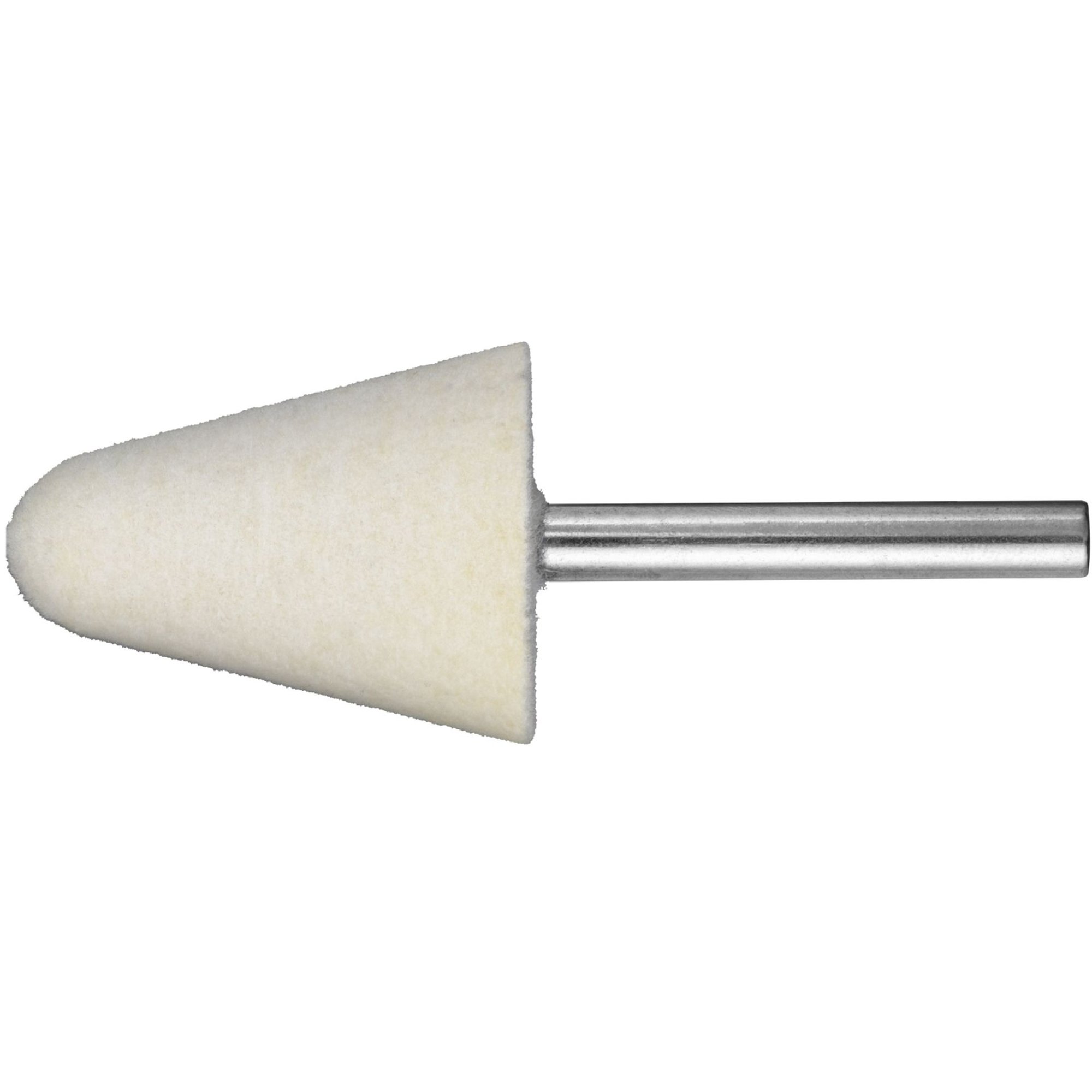 10x LUKAS Polierstift P3KE Rundkegelform 30x40 mm Schaft 6 mm Filz Polierpaste