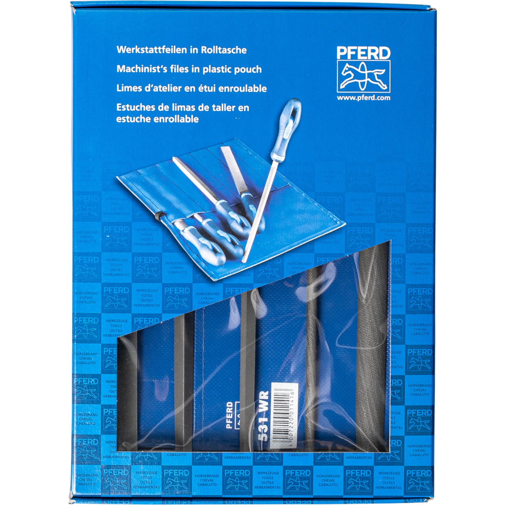 PFERD Werkstattfeilen in Rolltasche 531 WRU 200
