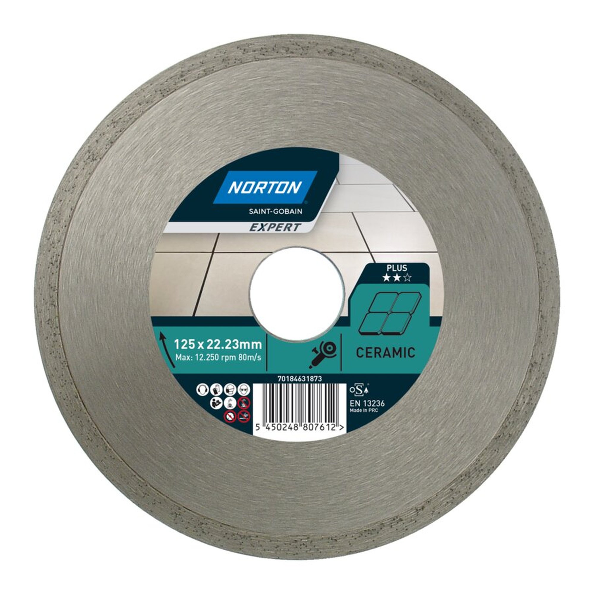 Norton EXPERT CERAM Diamantscheibe für Keramik & Porzellan 125x22.23mm