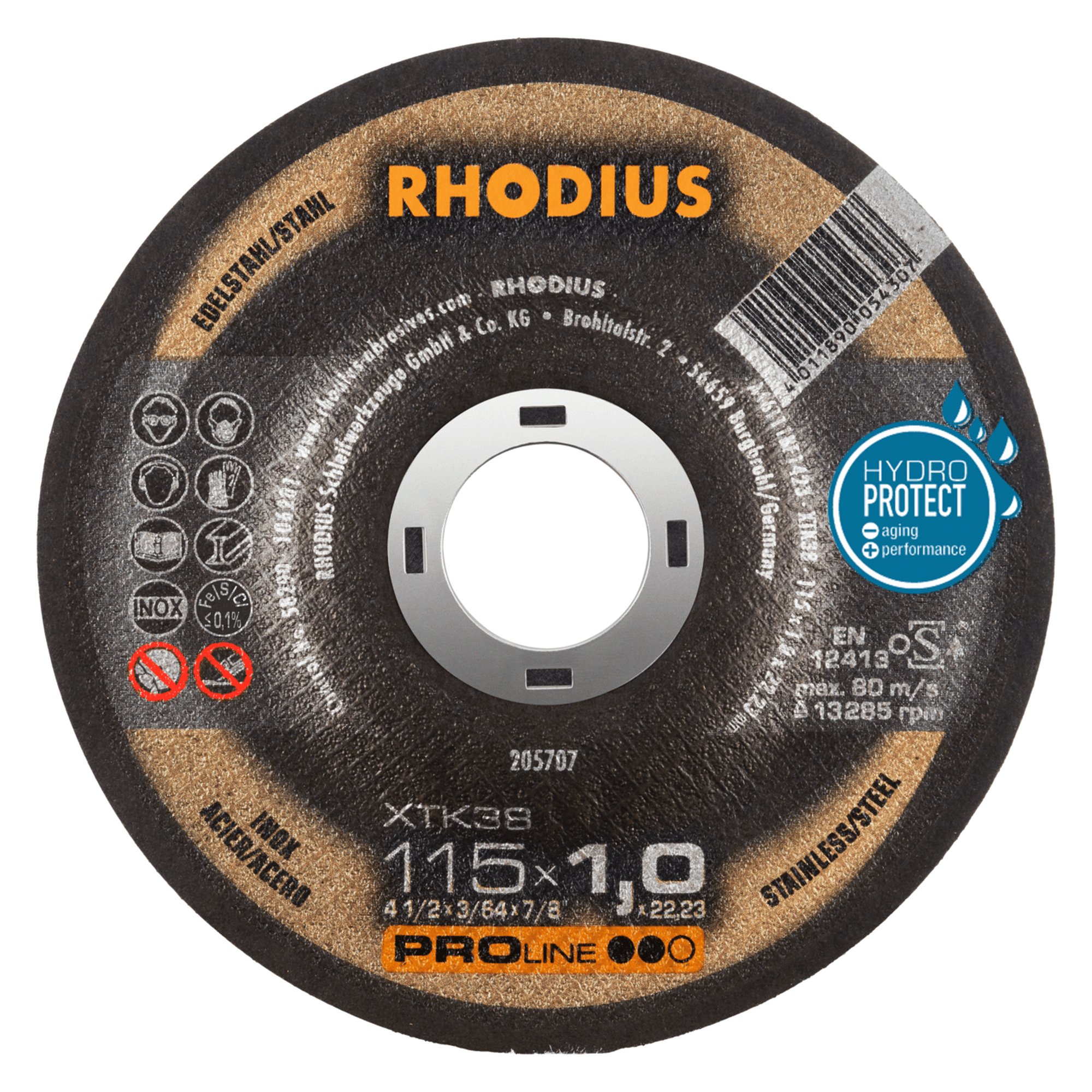 50 x RHODIUS Extradünne Trennscheibe XTK38 Ø 115 mm