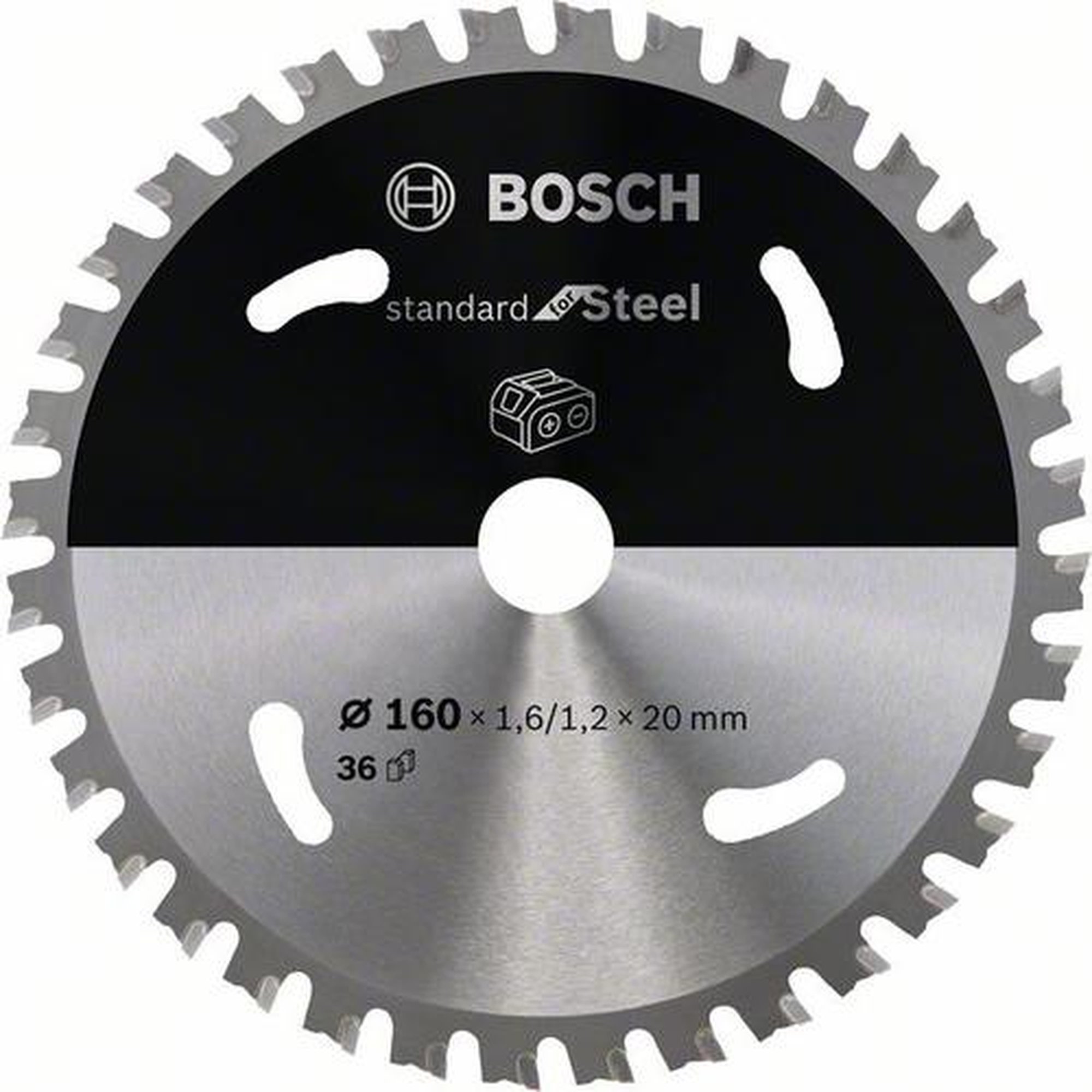 BOSCH Akku-Kreissägeblatt Standard für Stahl, Ø 160 mm, 36 Zähne
