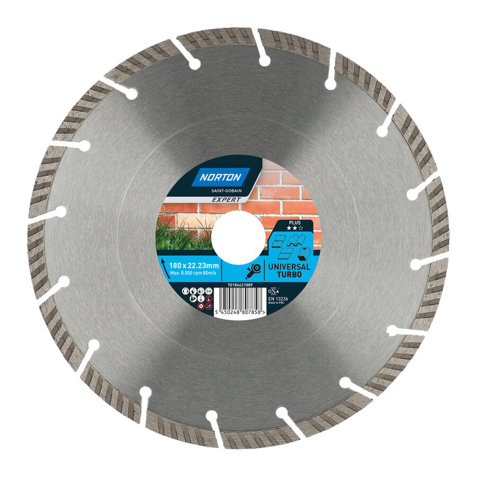 Norton EXPERT TURBO RIM Diamantscheibe 180x22.23mm für Baumaterialien