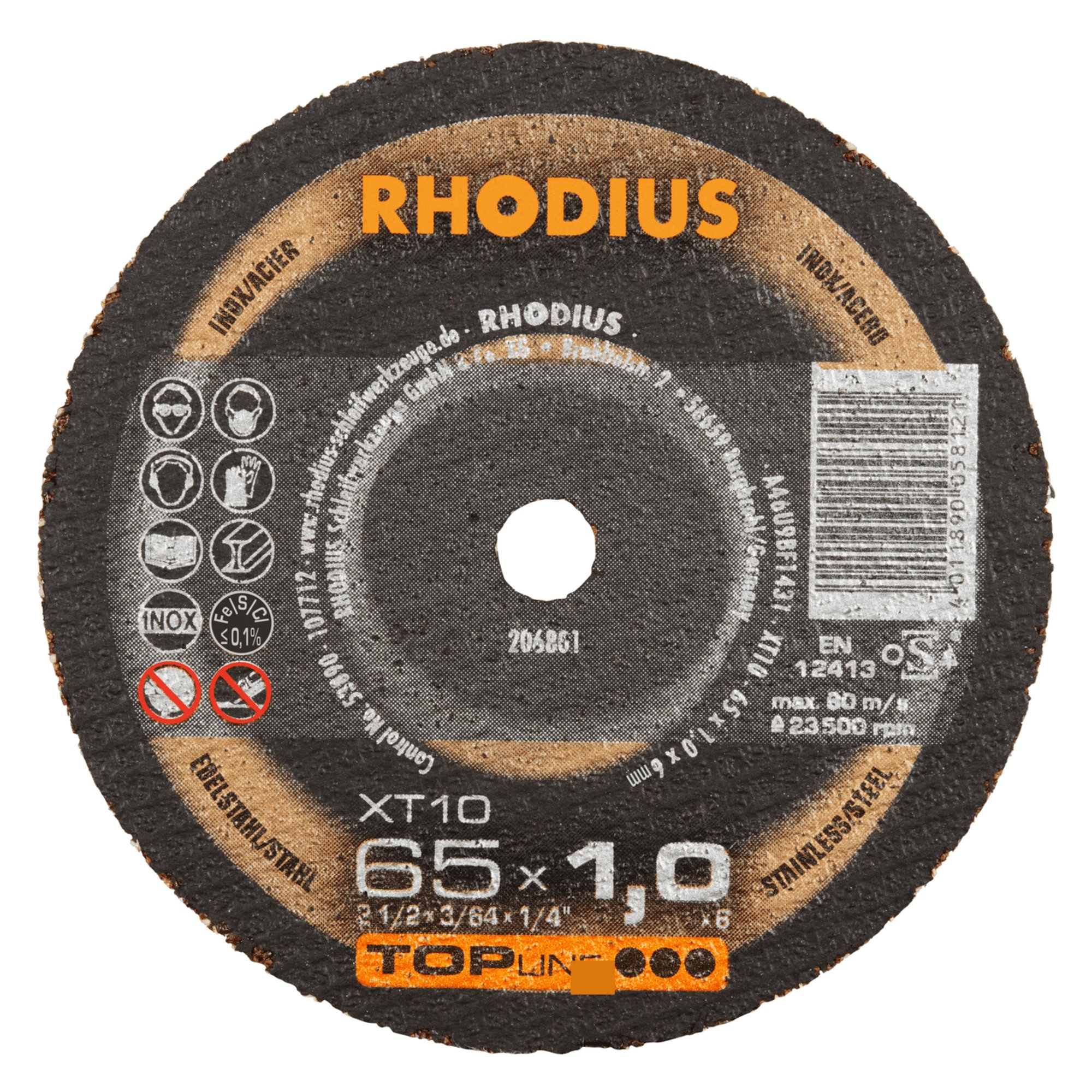 50 x RHODIUS Extradünne Mini Trennscheibe XT10 MINI Ø 65 mm