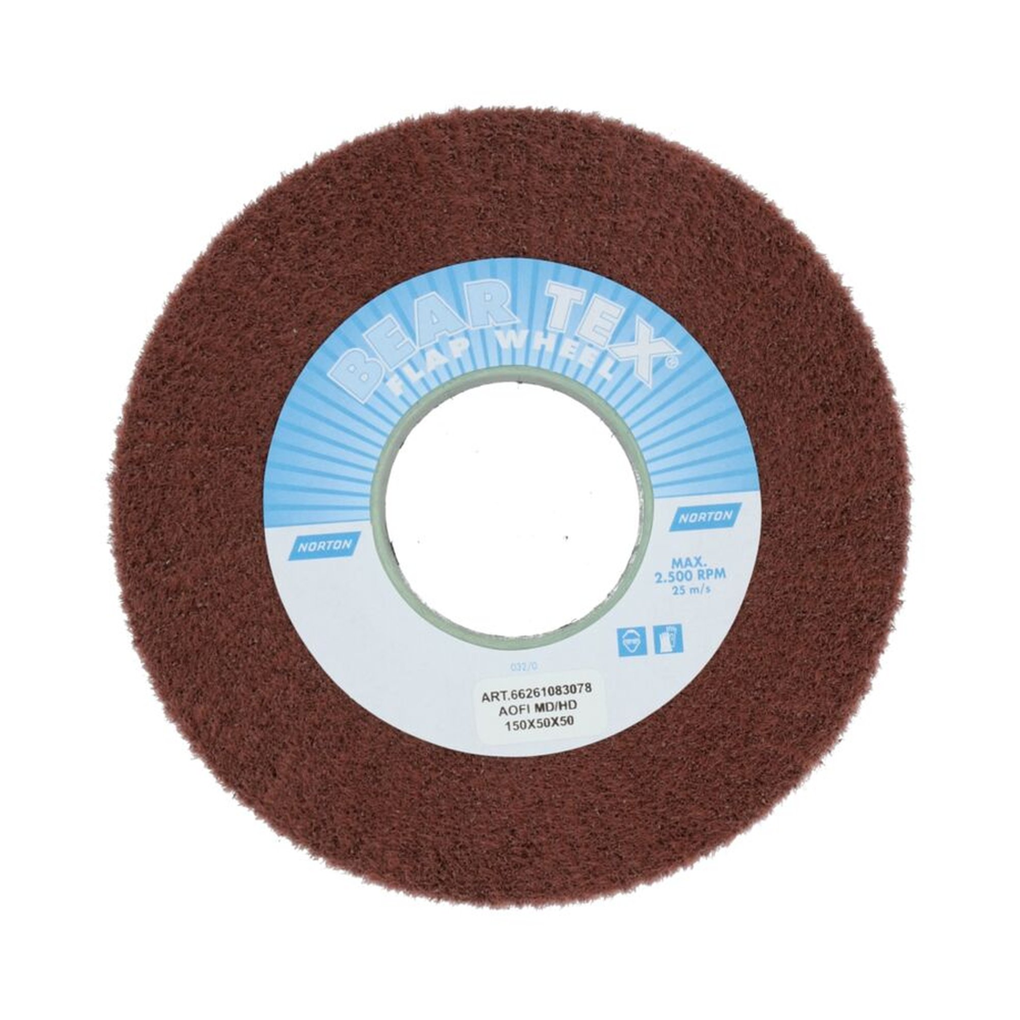 Norton Fächerschleifer Schleifmop mit Flansch 150x50x50 F2412 Fein A