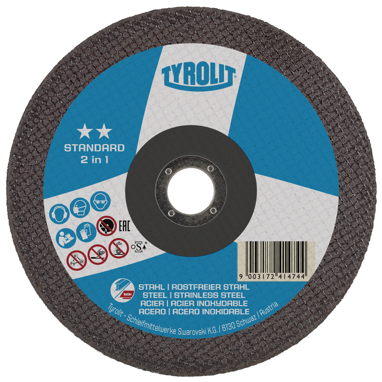 Tyrolit Trennscheibe gerade 125x1x22,23 mm A60 STANDARD Stahl/Inox