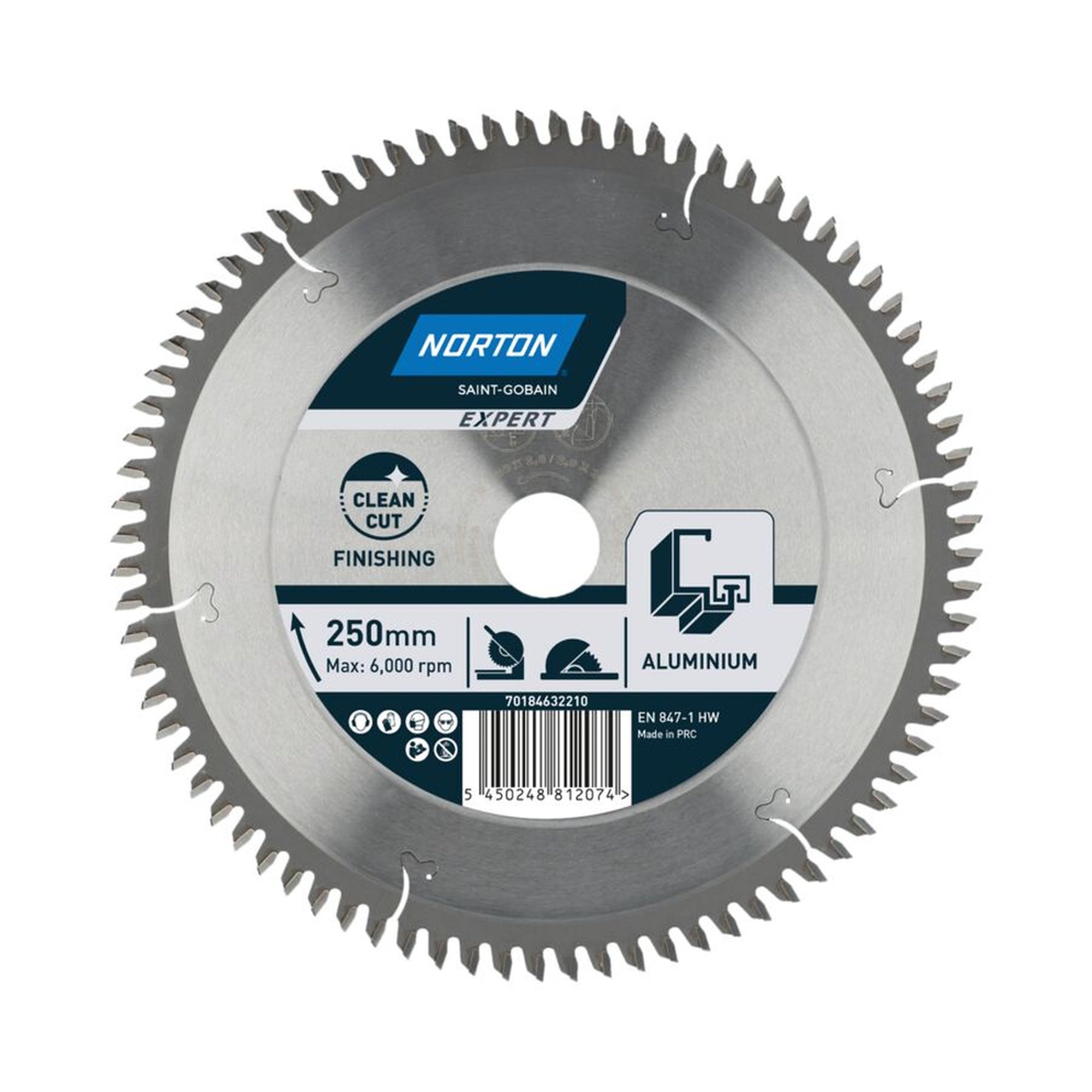 Norton EXPERT TCT-Sägeblatt für Alu 250x2.6mm /1.8x30mm