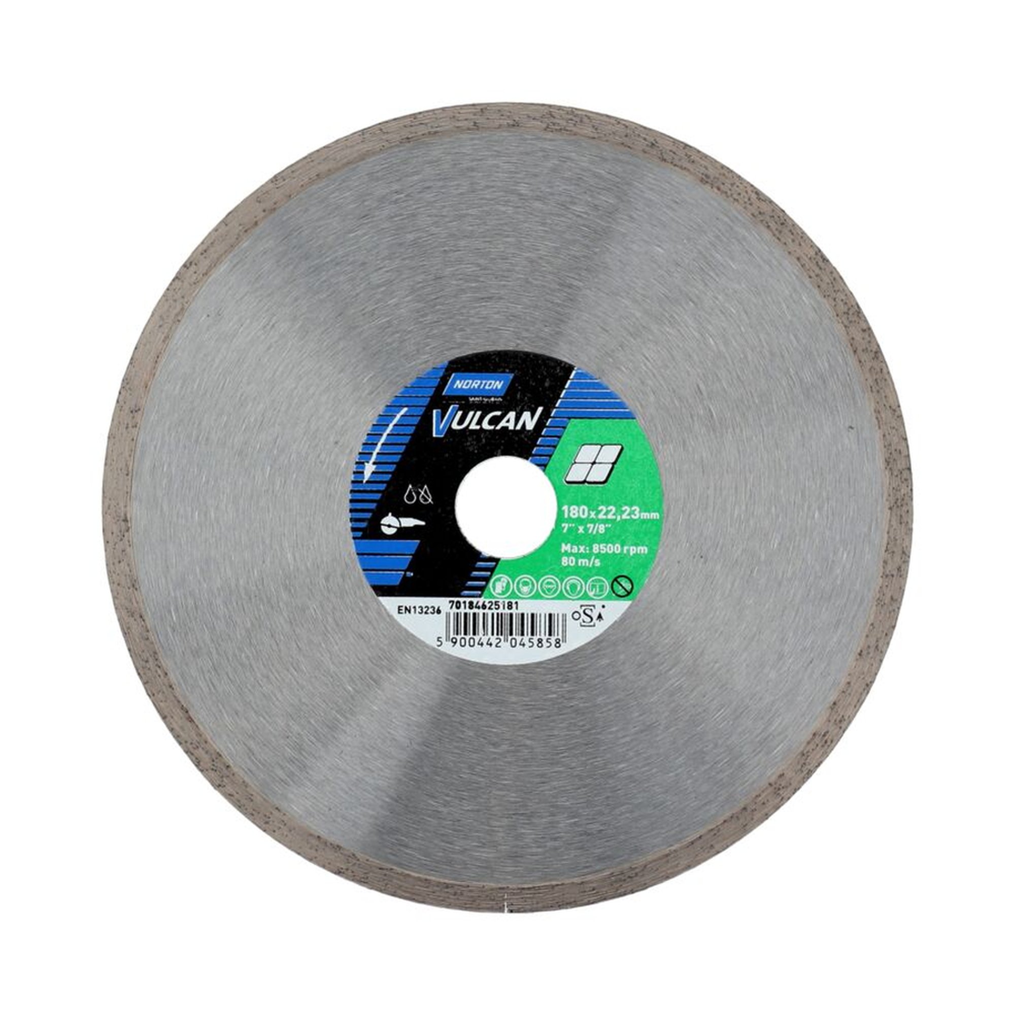 Norton Diamantscheibe Trennscheibe 180mm Vulcan Ceram 5x1,7x22,23mm