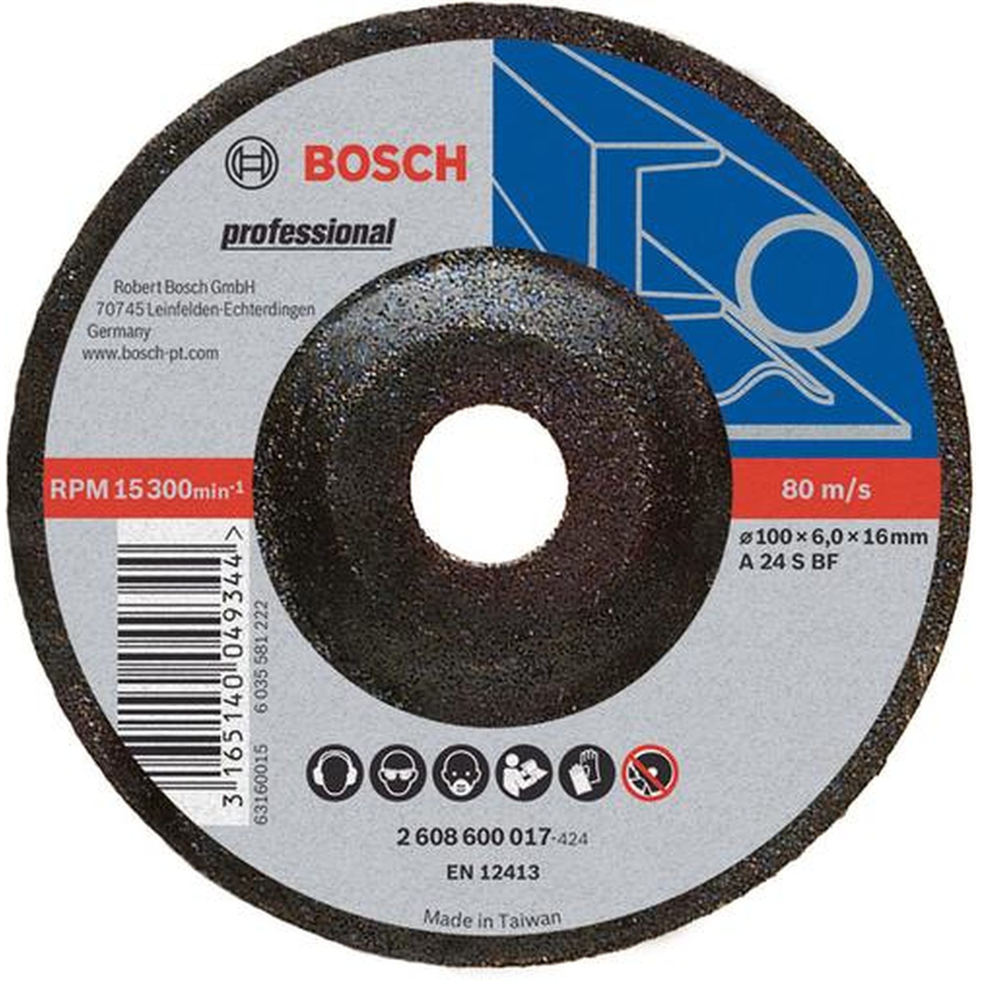 25x BOSCH Schruppscheibe gekröpft Expert für Metall A 24 S BF, Ø 100 x16,00 mm, 6,0 mm