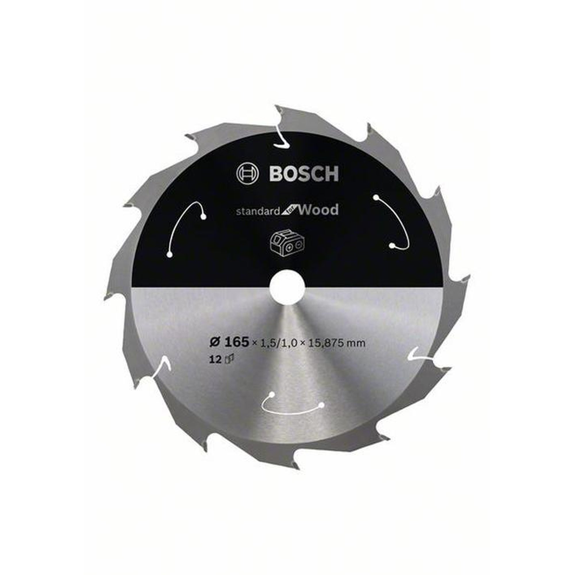 BOSCH Akku-Kreissägeblatt Standard für Holz, Ø  165  mm,  12 Zähne