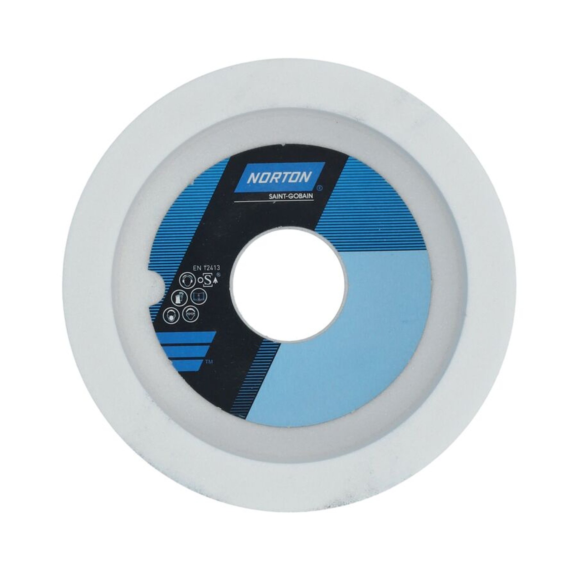 Norton Zylindrischer Schleiftopf 150x80x32/10/16mm K60 VITRIUM 3 für Werkzeugschleifen