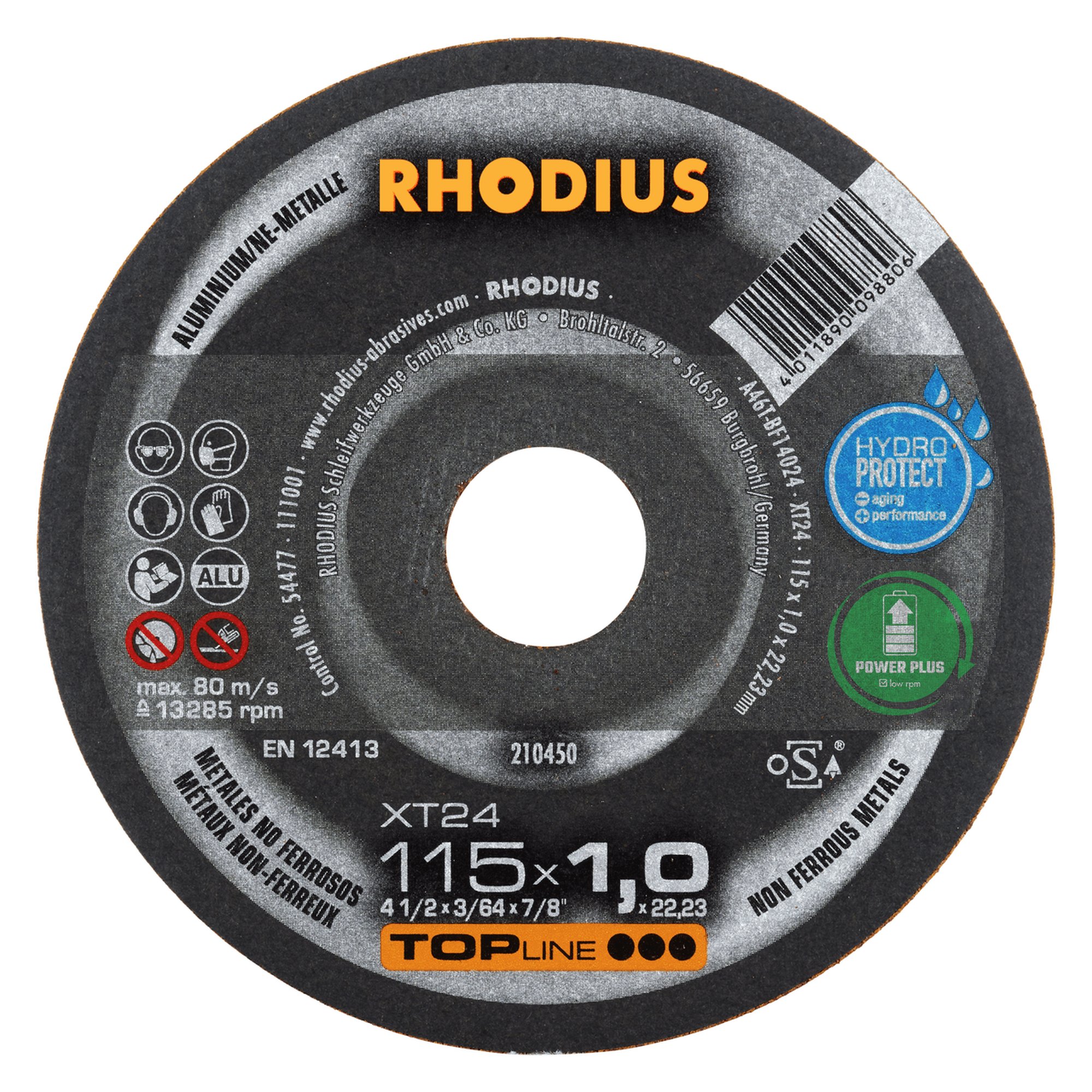 50 x RHODIUS Extradünne Trennscheibe XT24 Ø 115 mm