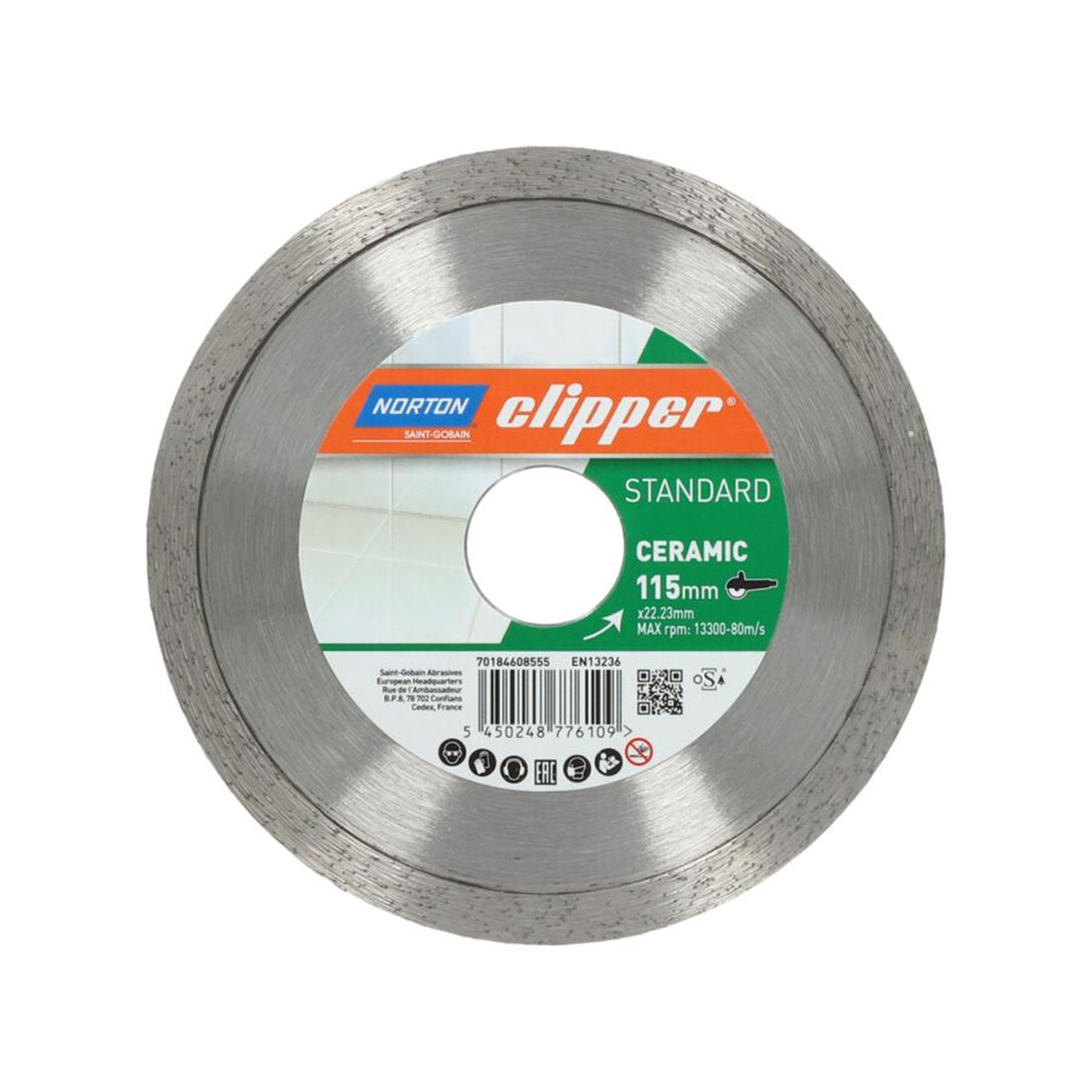 Norton Clipper Standard Ceramic Diamantscheibe 115x22.23mm für Fliesen schneiden