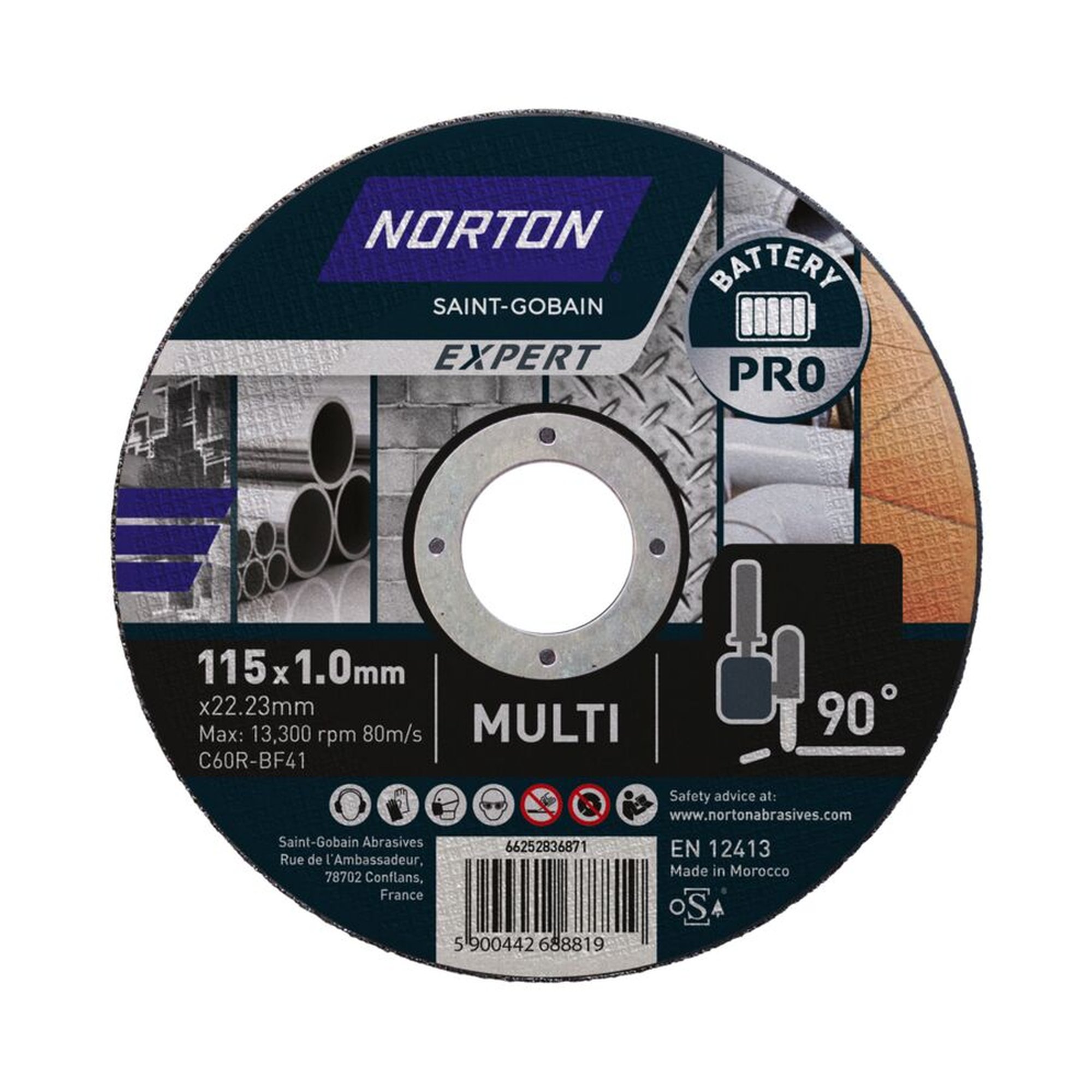 25 x Norton EXPERT Trennscheibe Ultradünn 115x1x22.23mm Mehrzweck