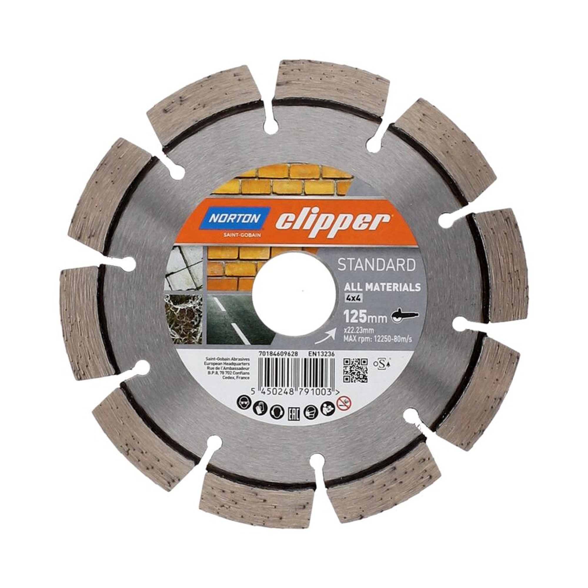 Norton Clipper Diamantscheibe 125x22.23mm STANDARD für alle Materialien