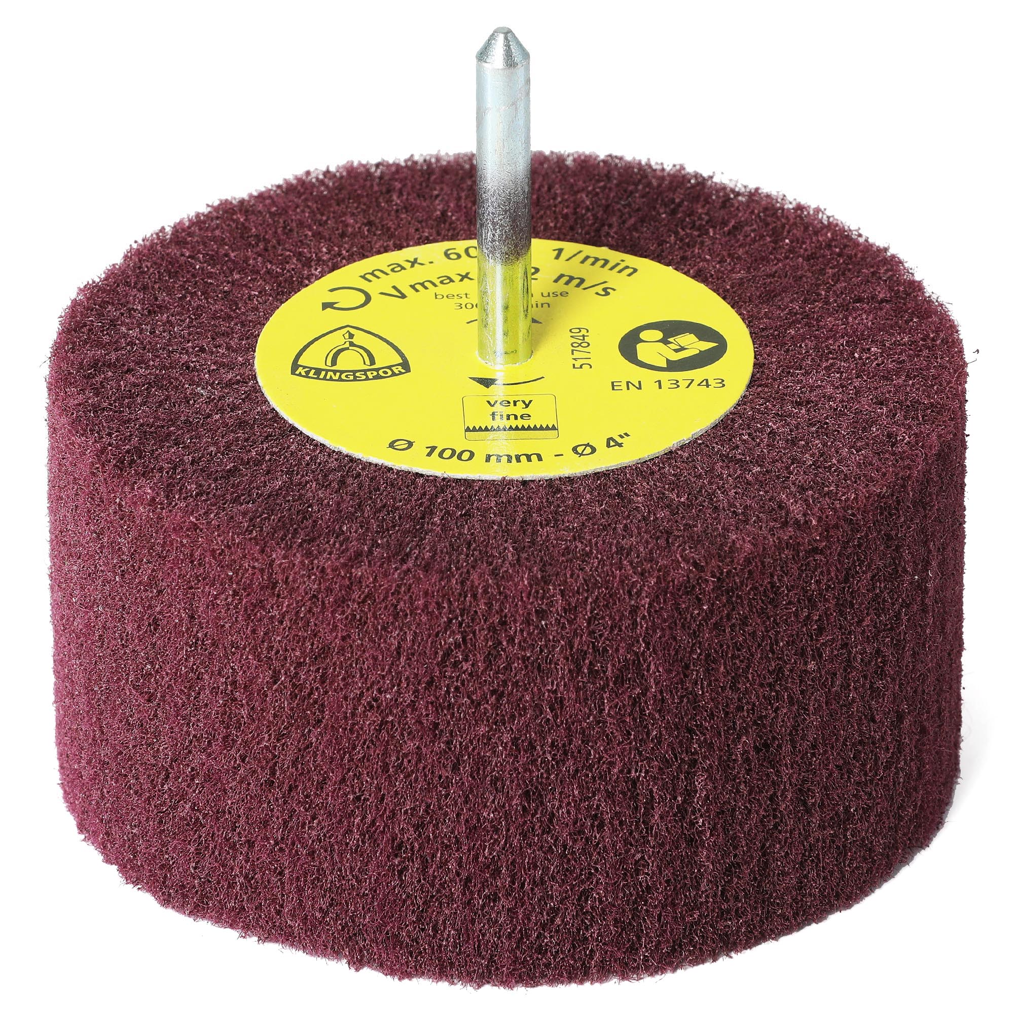 4 x Klingspor NFS 600 Vliesstifte, 100 x 50 x 6 mm Medium Korund