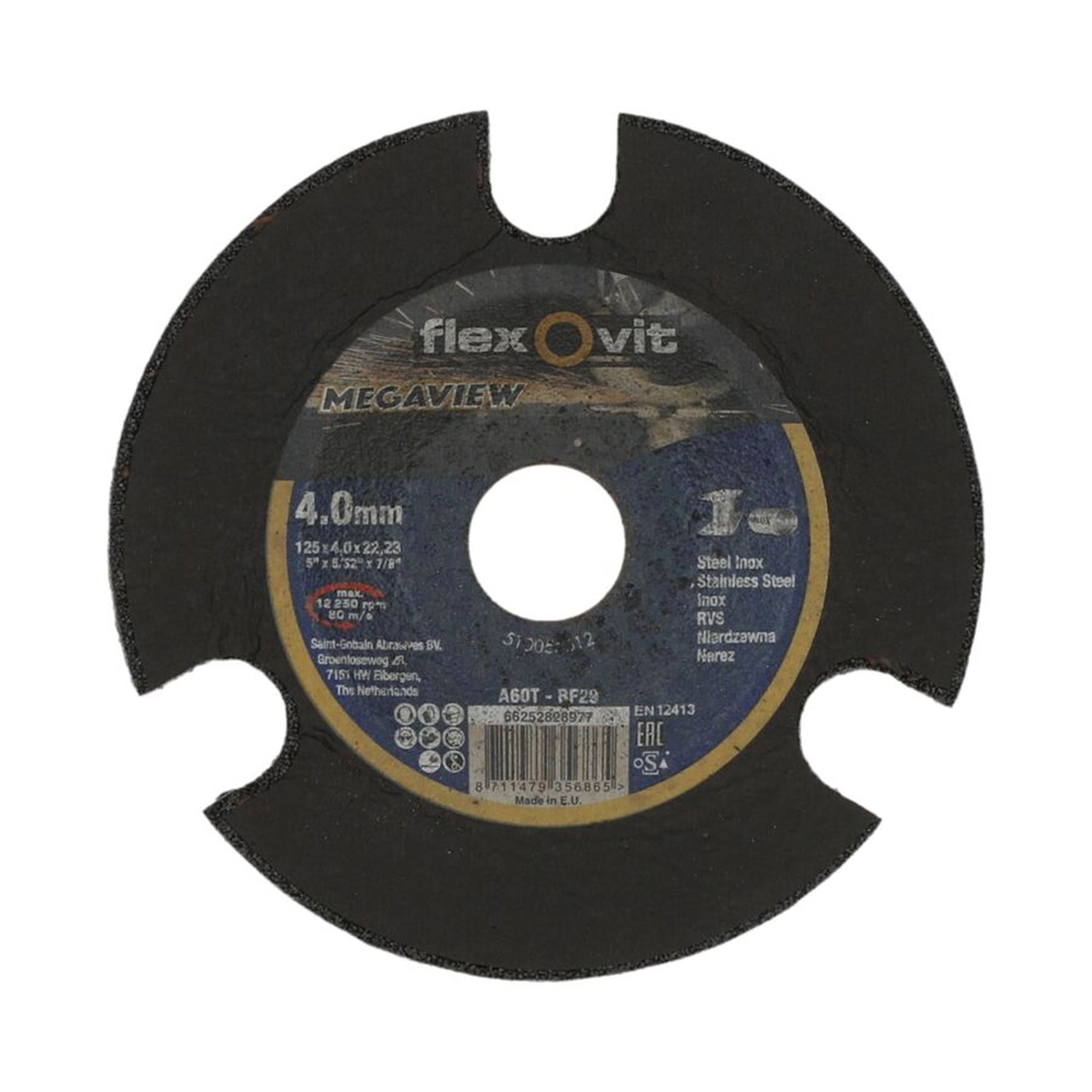 20 x Norton Schruppscheibe gekröpft Inox Flexovit MEGA-VIEW 125x4x22.23mm