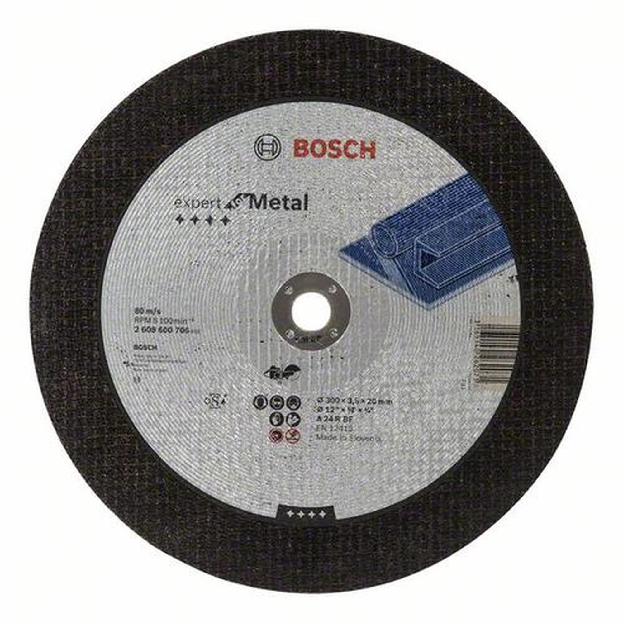 10x BOSCH Trennscheibe gerade Expert für Metall A 24 R BF, Ø 300 x 3,5 mm