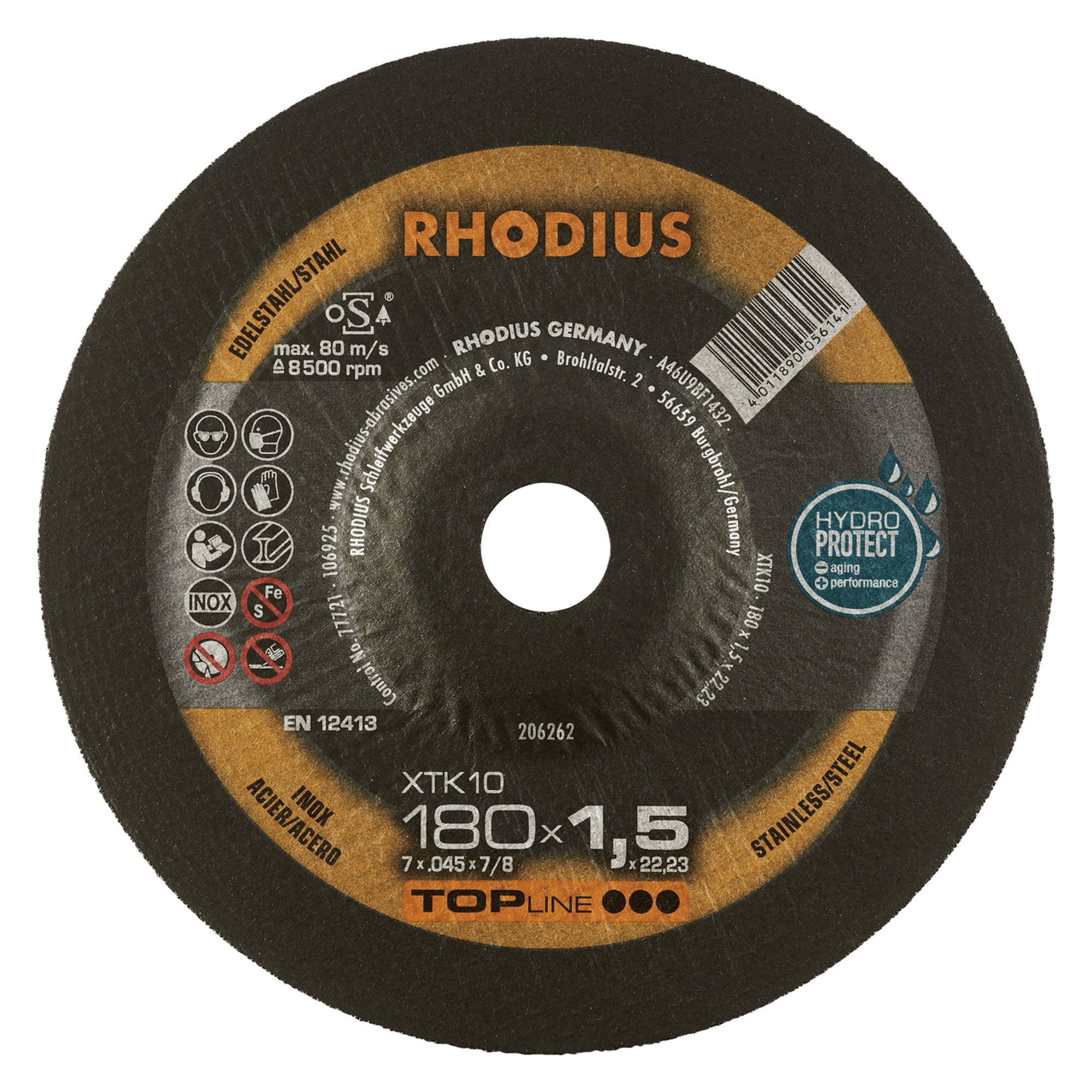 25 x RHODIUS Extradünne Trennscheibe XTK10 Ø 180 mm