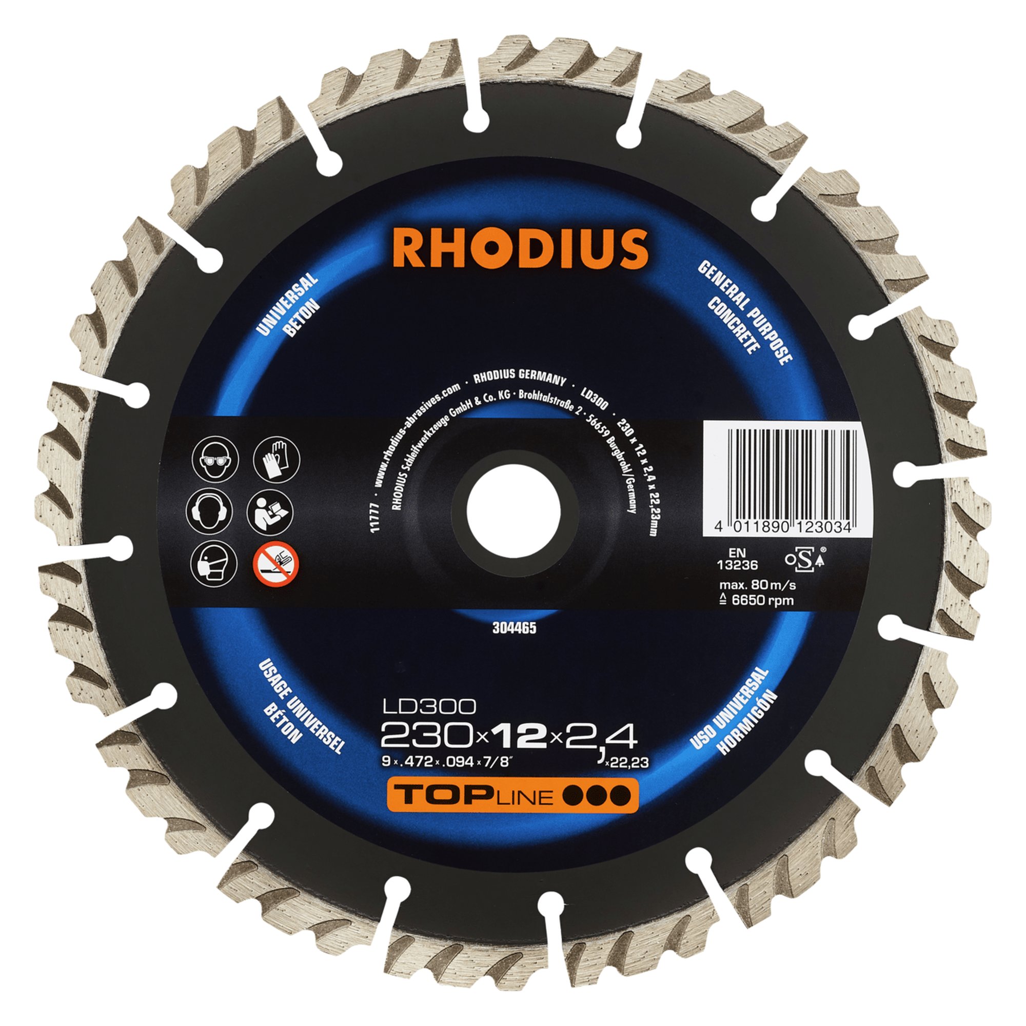 RHODIUS Diamanttrennscheibe LD300 Ø 230 mm