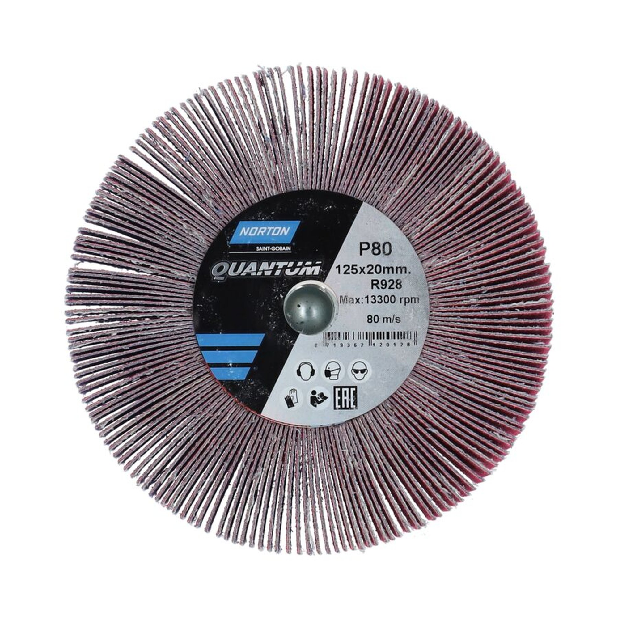 5 x Norton Fächerschleifer Schleifmop M14 125x20 R928 80 Quantum | Hochwertig