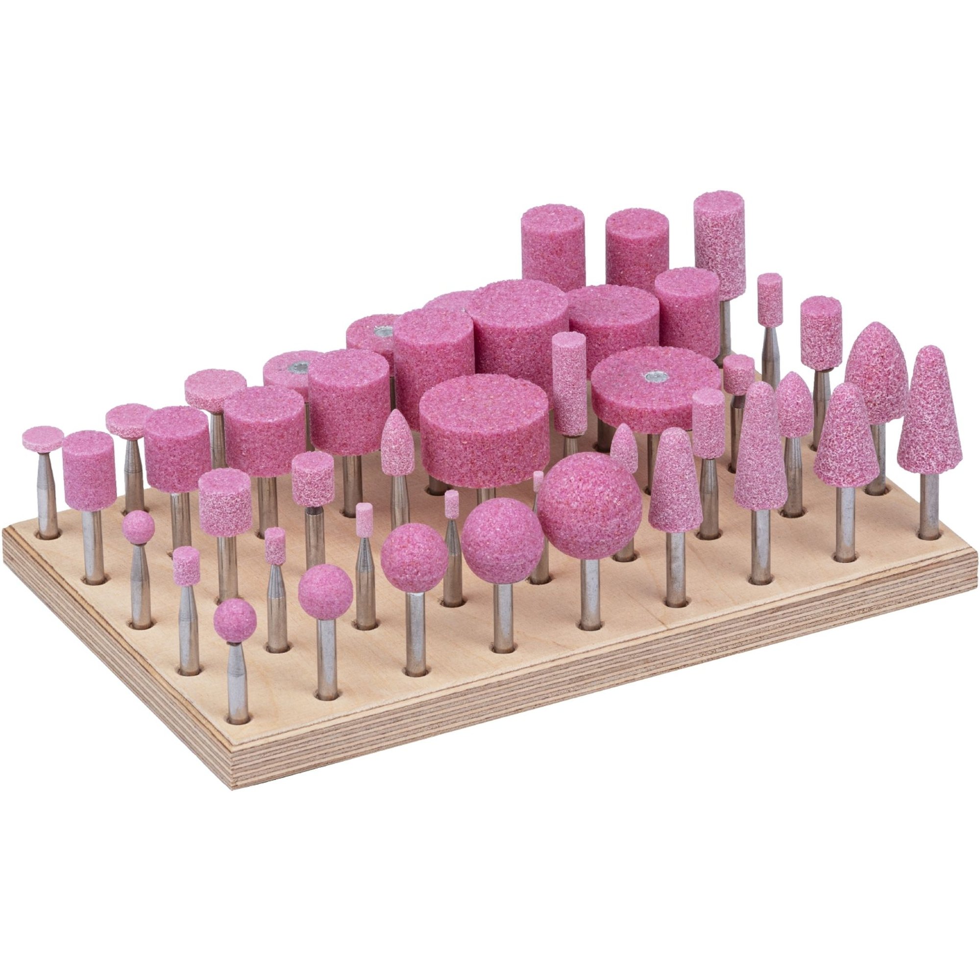 LUKAS Schleifstift-Set 45-teilig für Stahl/Stahlguss Schaft 6 mm Edelkorund