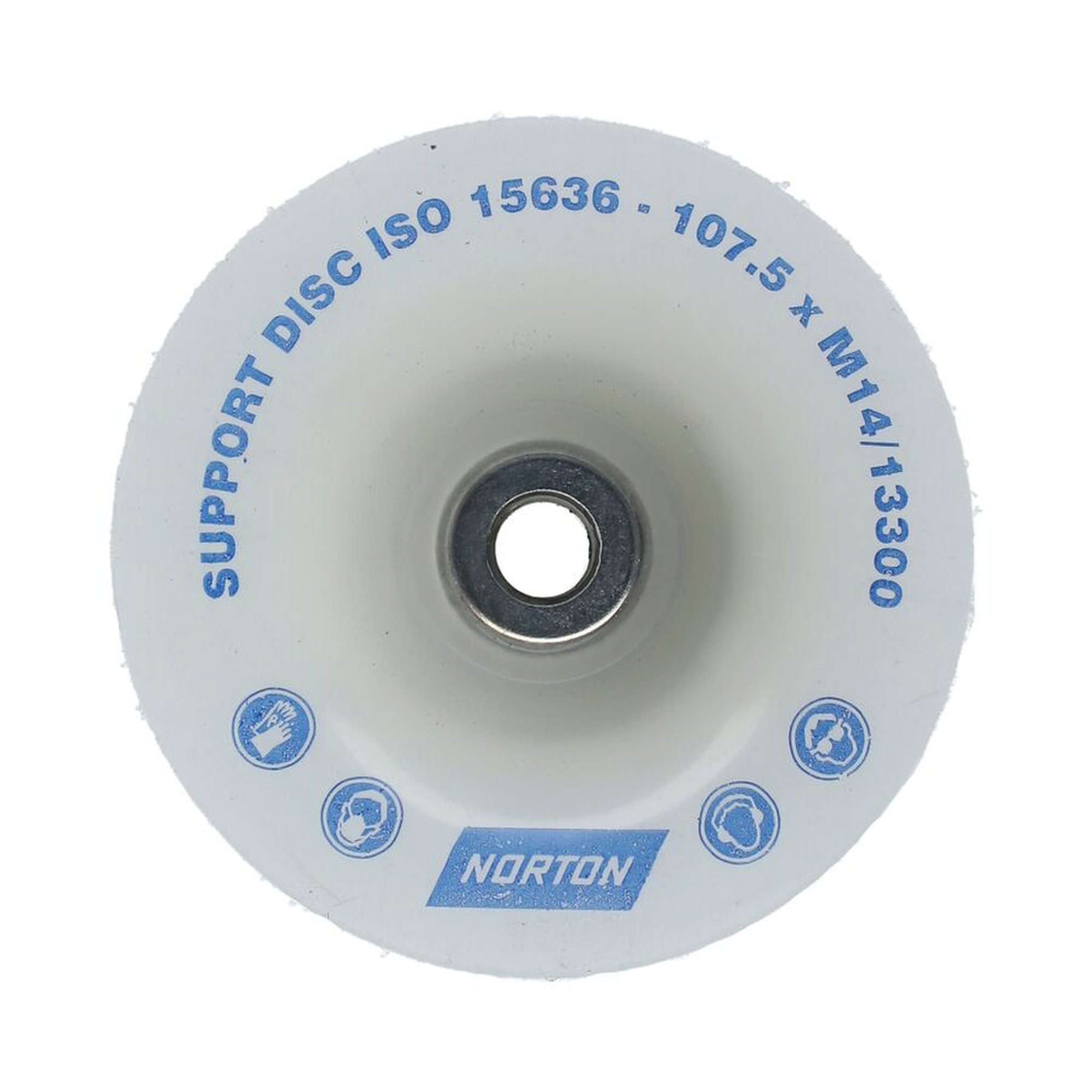 5 x Norton Stützteller Nylon Conventional, robust und langlebig, Ø 125 mm, 5 Stück