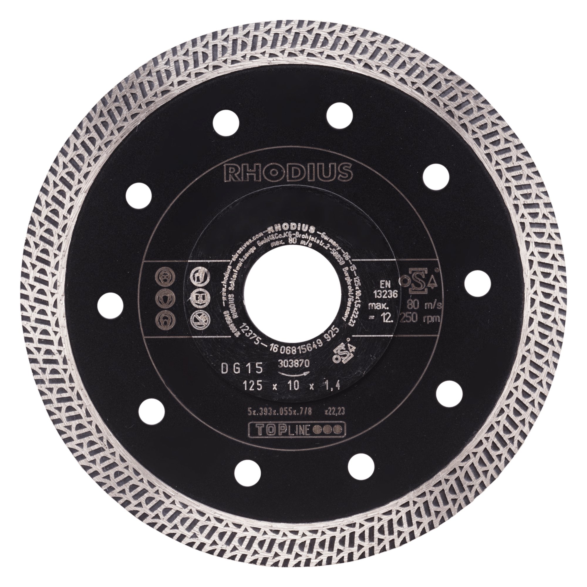 RHODIUS Diamanttrennscheibe  DG15 Ø 125 mm