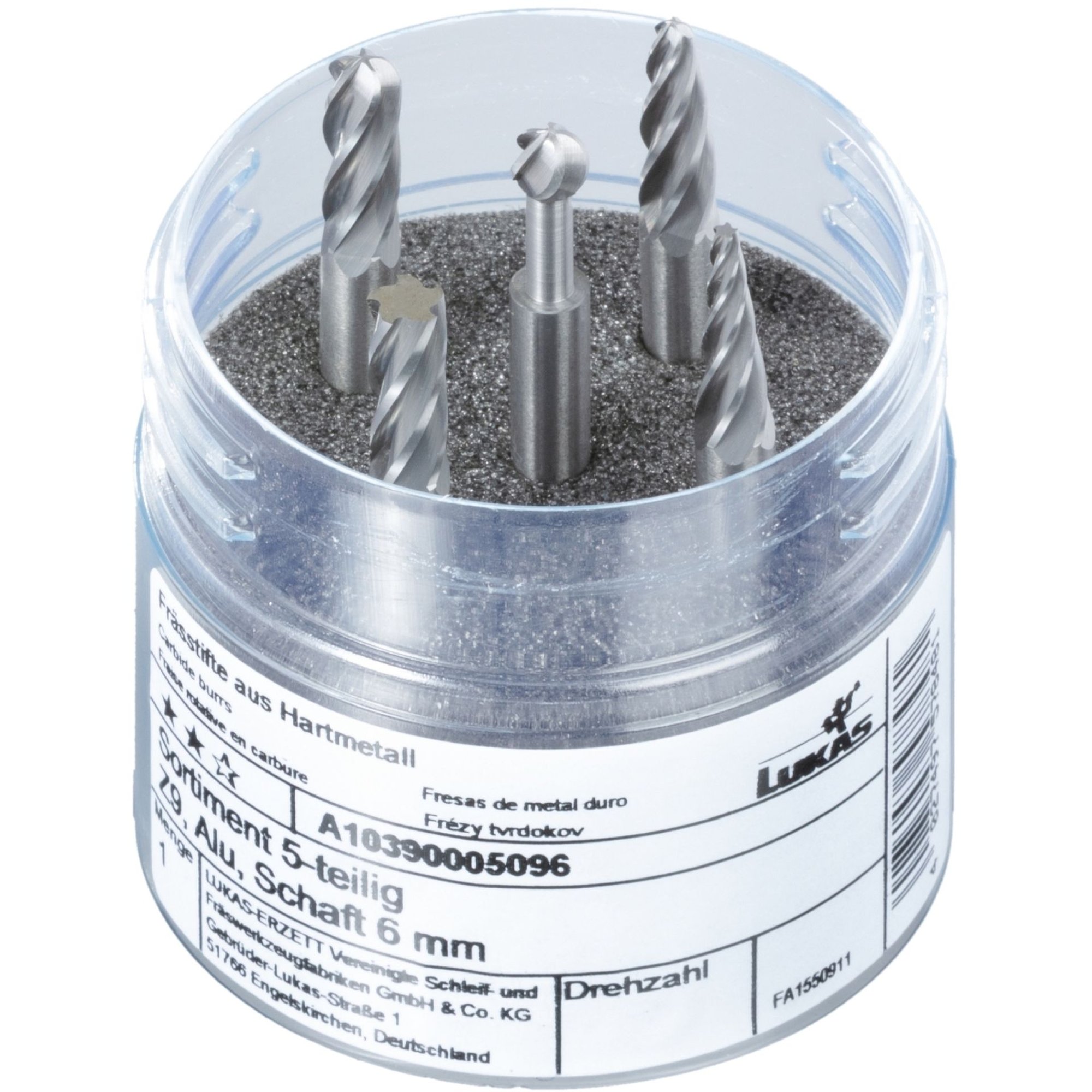 LUKAS Fräser-Set 5-teilig Schaft mm Schaft 6 mm | Verz. 9 Alu